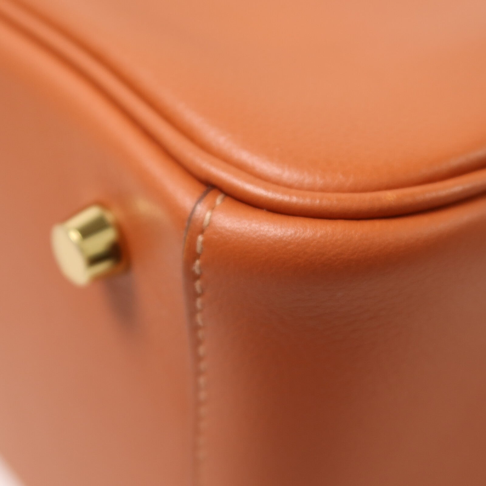 HERMES Evercolor皮革Lindy 26金扣手挽肩背兩用袋Cuivre