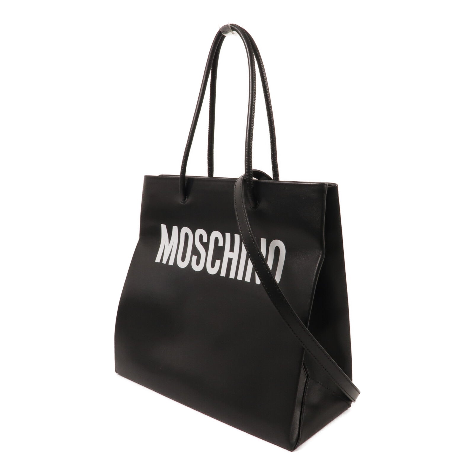 MOSCHINO 牛皮皮革2 Way Shoulder手挽肩背兩用袋
