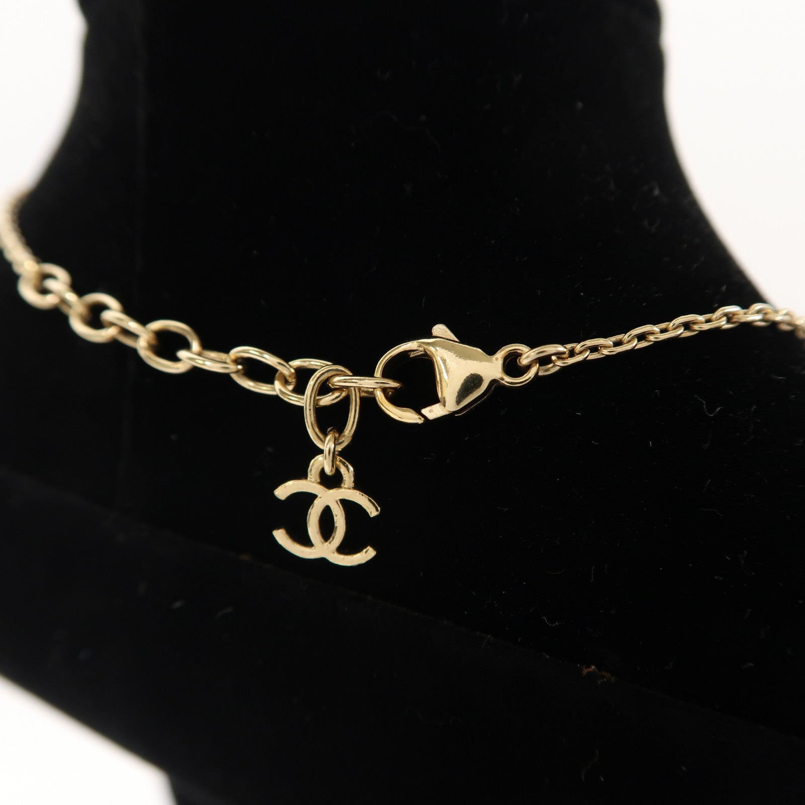 CHANEL 金屬/PVC Necklace項鍊黑色/金色
