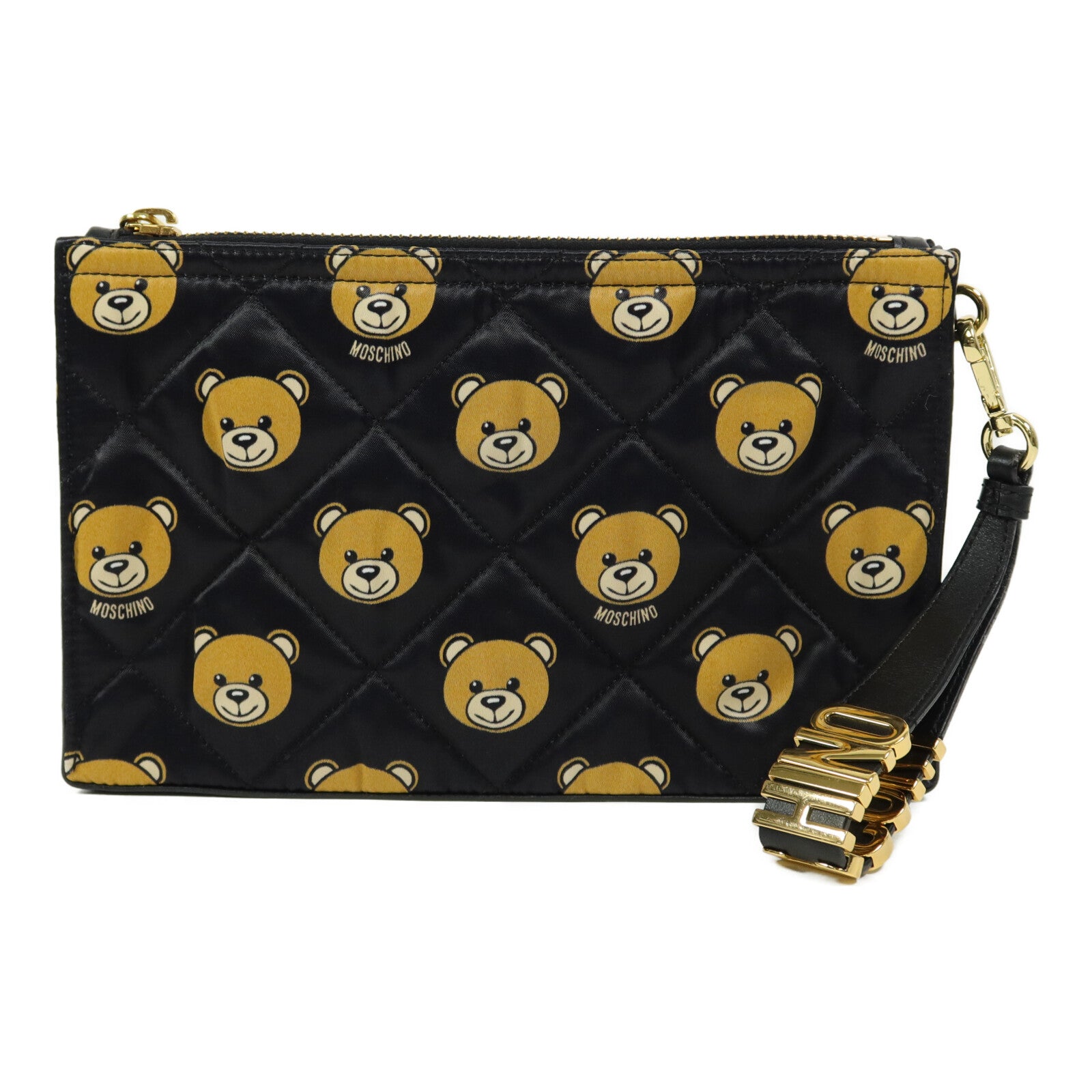 MOSCHINO 絲質Bear Clutch手拿包