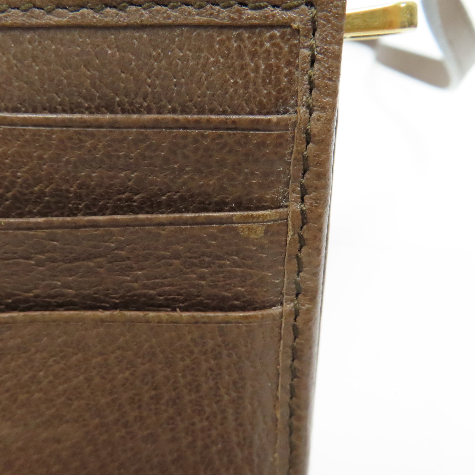 GUCCI 【激減優惠】塗層帆布Shoulder Bag金扣肩背袋啡色