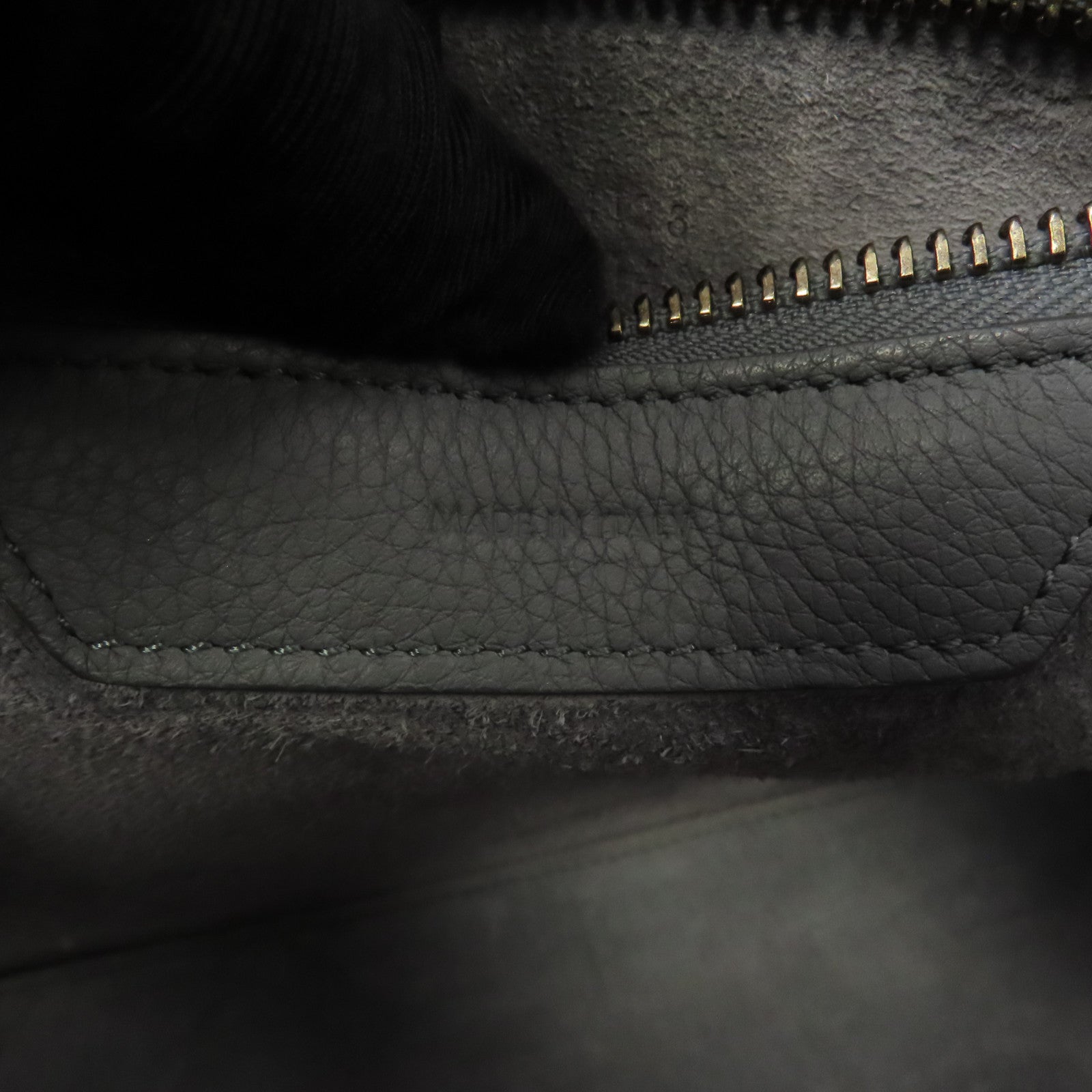 CELINE 牛皮皮革Mirco Luggage金扣手挽袋灰色