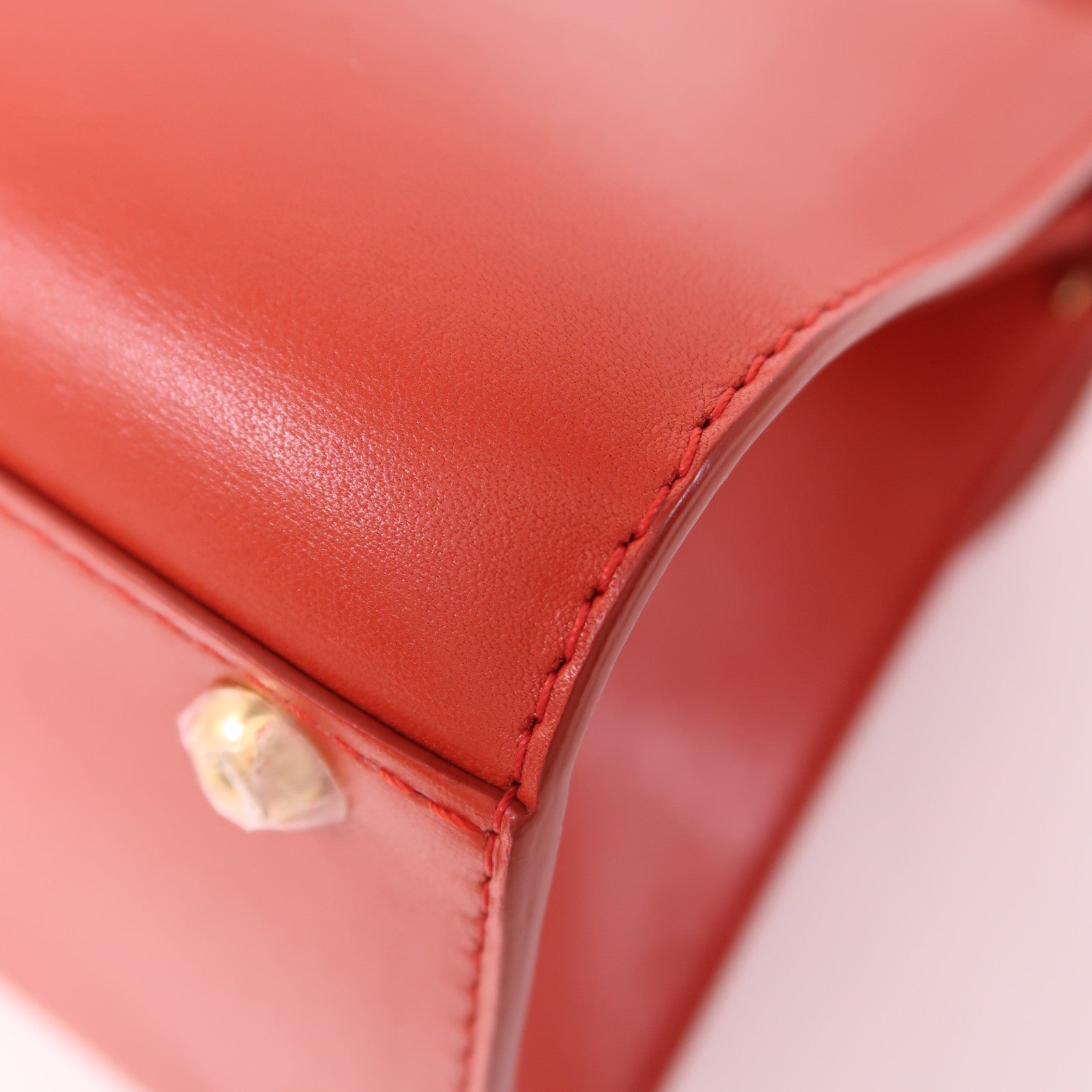 Delvaux 牛皮皮革Brillant Mini金扣手挽肩背兩用袋