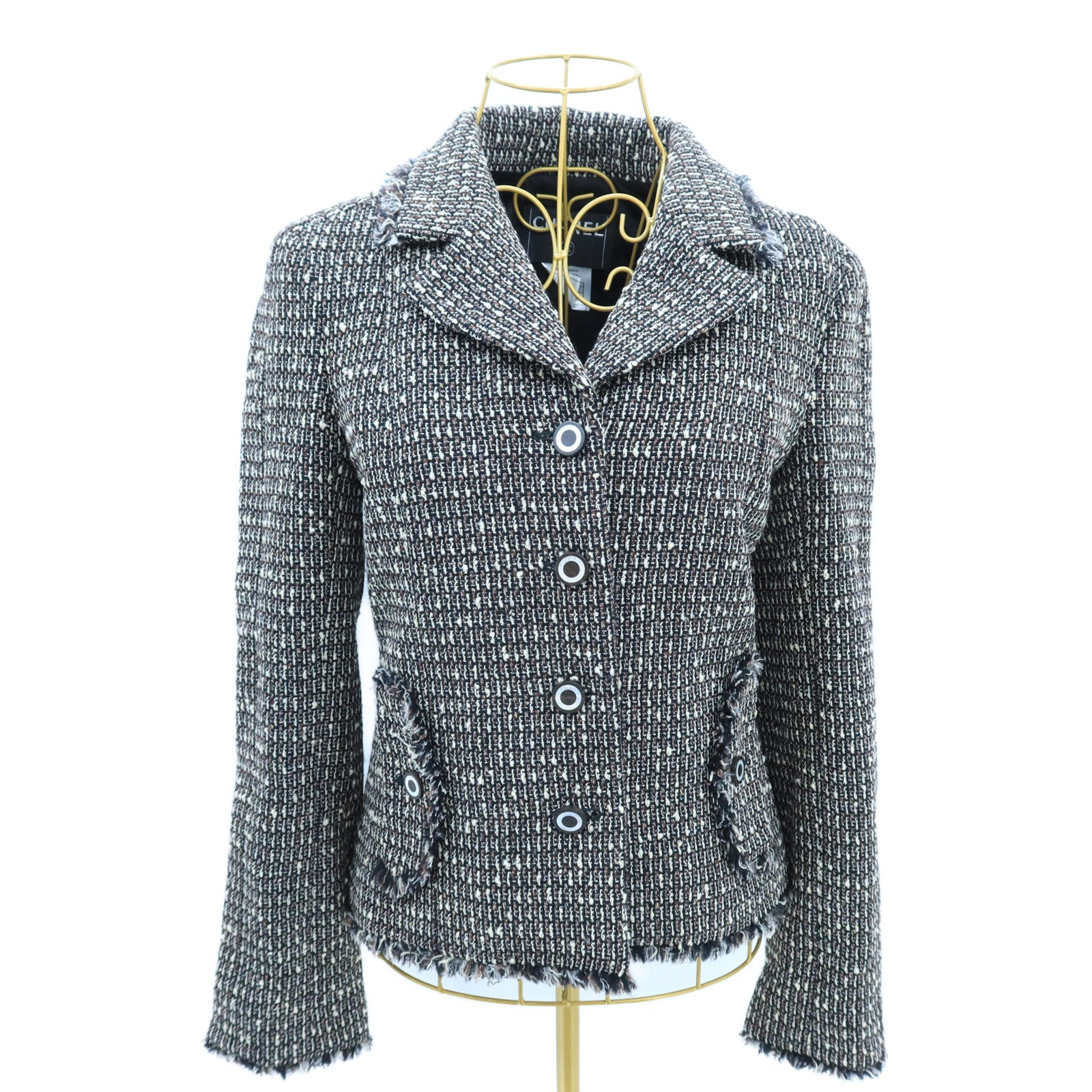 CHANEL Wool/Nylon Long-Sleeve Jacket外套