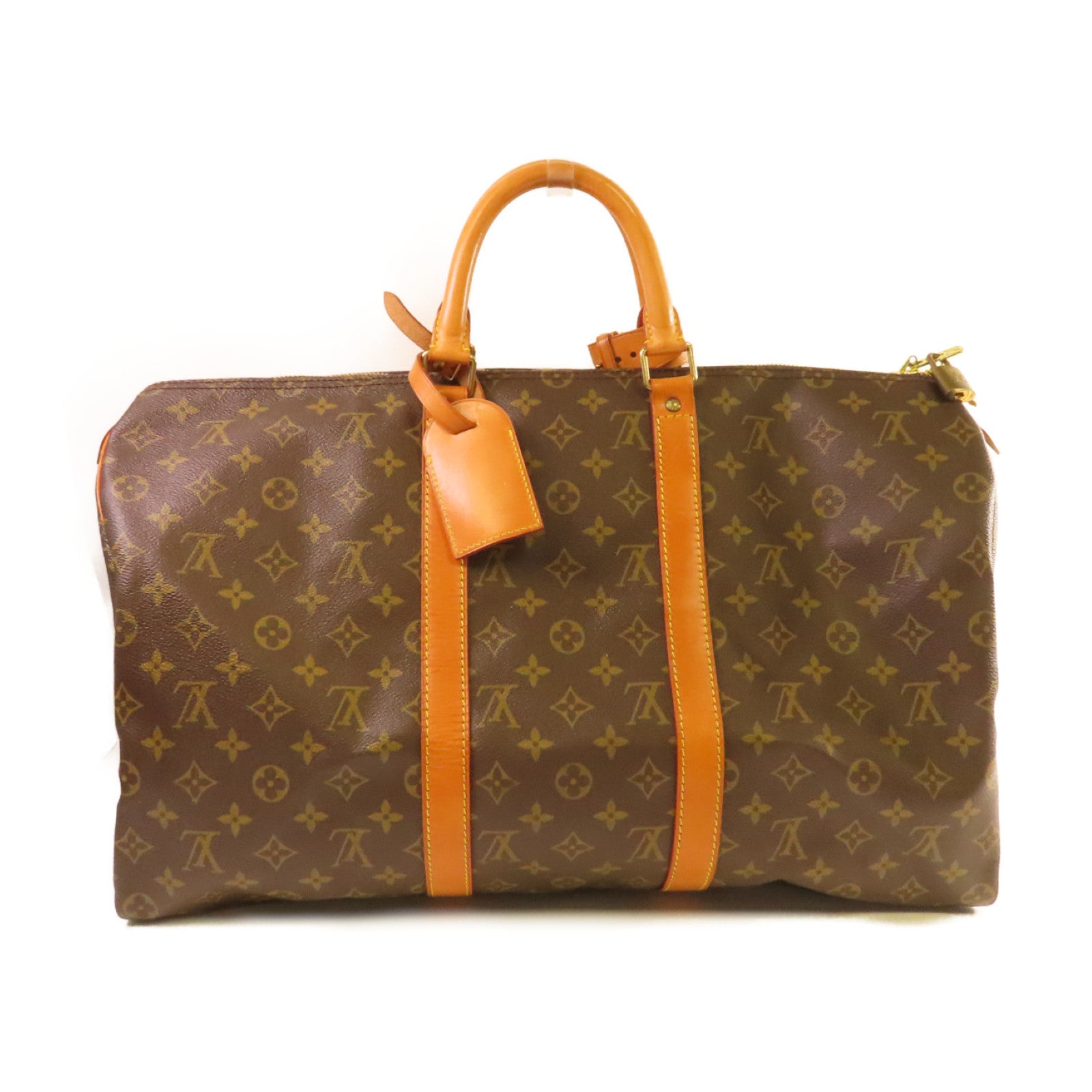 LOUIS VUITTON 【激減優惠】Monogram Keepall 50 Boston Bag金扣手挽袋啡色