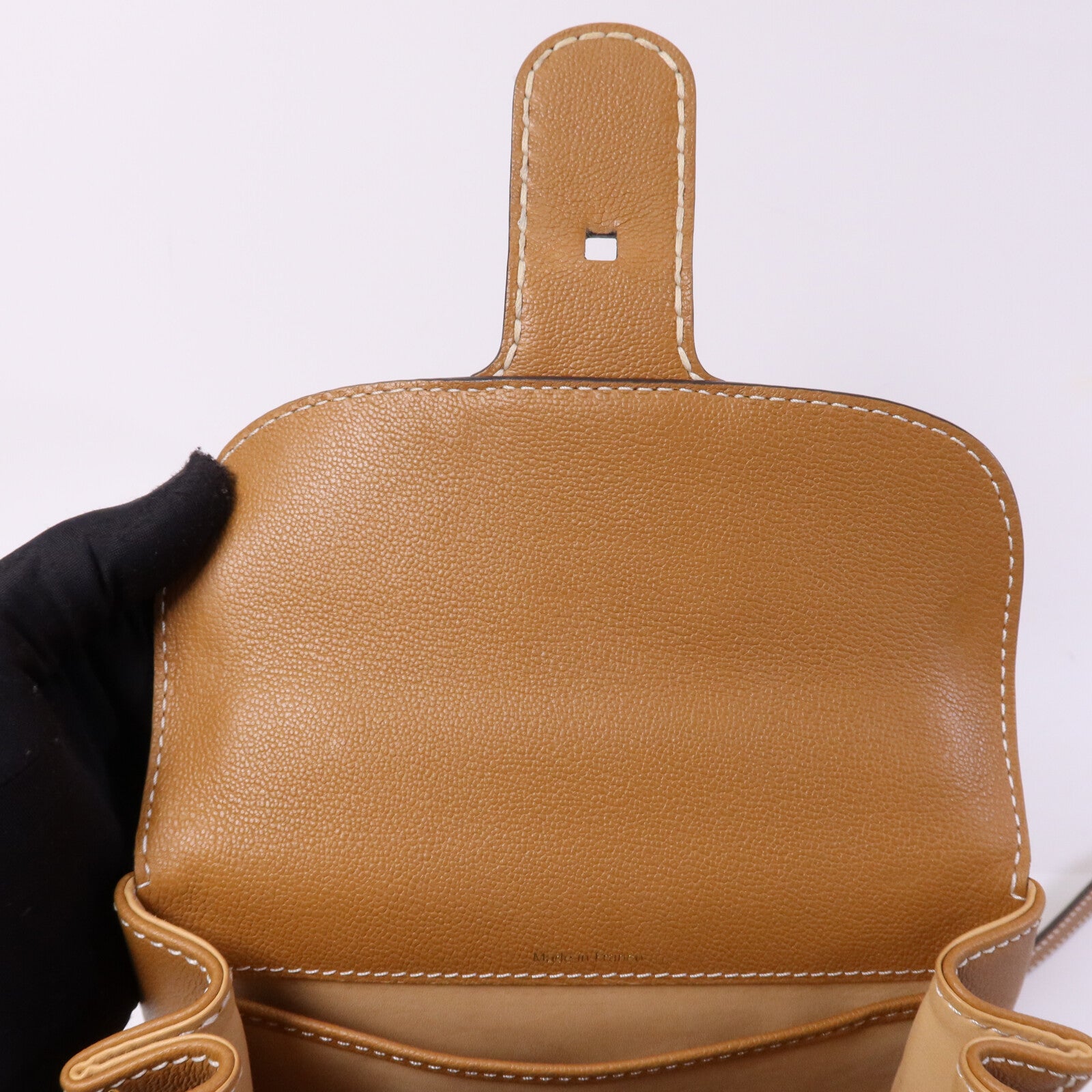 Delvaux 牛皮皮革Mini Brillant金扣手挽肩背兩用袋