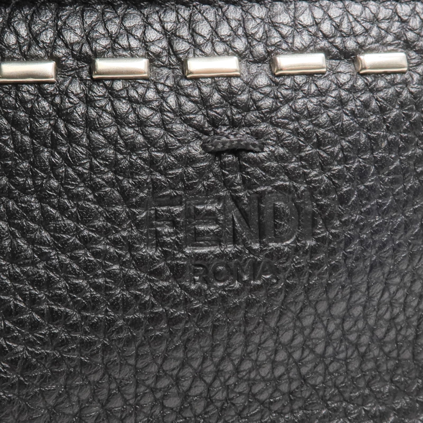 FENDI 牛皮皮革Roman Selleria Backpack Charm/Key Ring銀扣掛飾/鎖匙扣