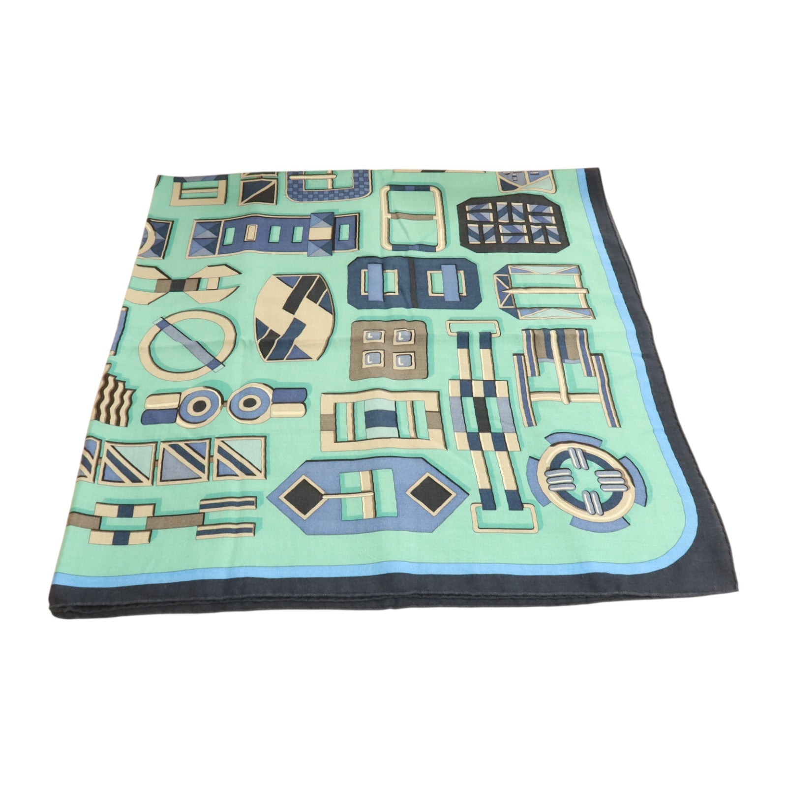 HERMES 羊絨/絲質Scarf 140x140cm絲巾