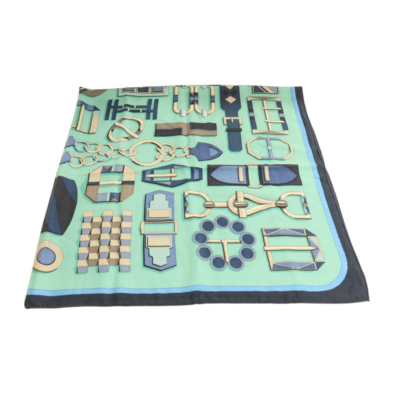 HERMES 羊絨/絲質Scarf 140x140cm絲巾