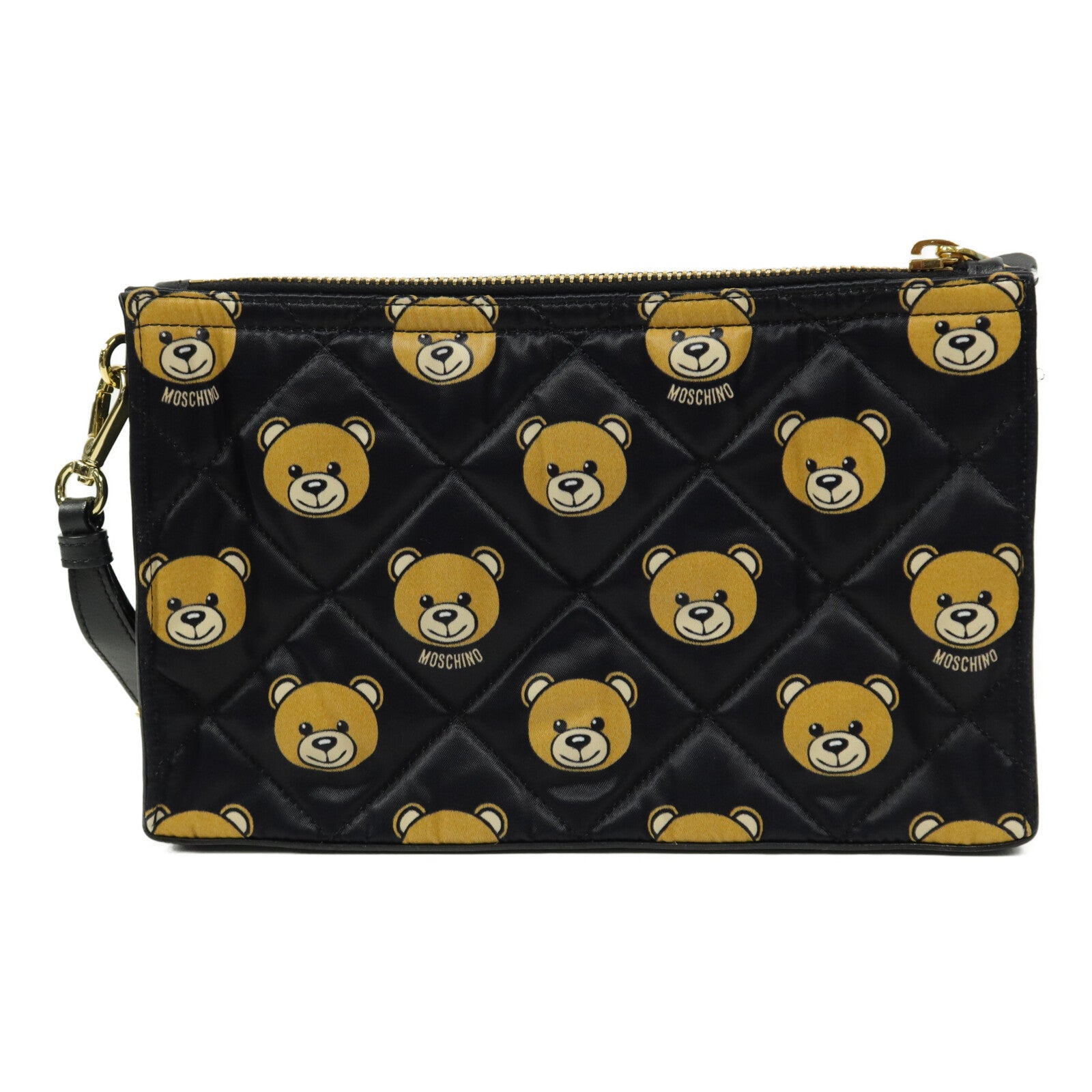 MOSCHINO 絲質Bear Clutch手拿包