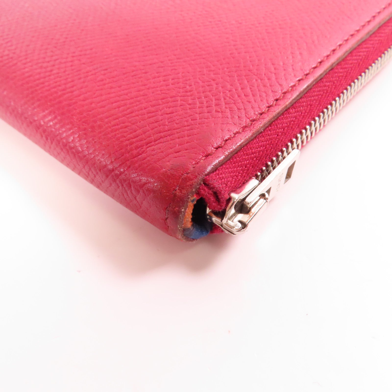 HERMES Epsom皮革Silk In銀扣長錢包