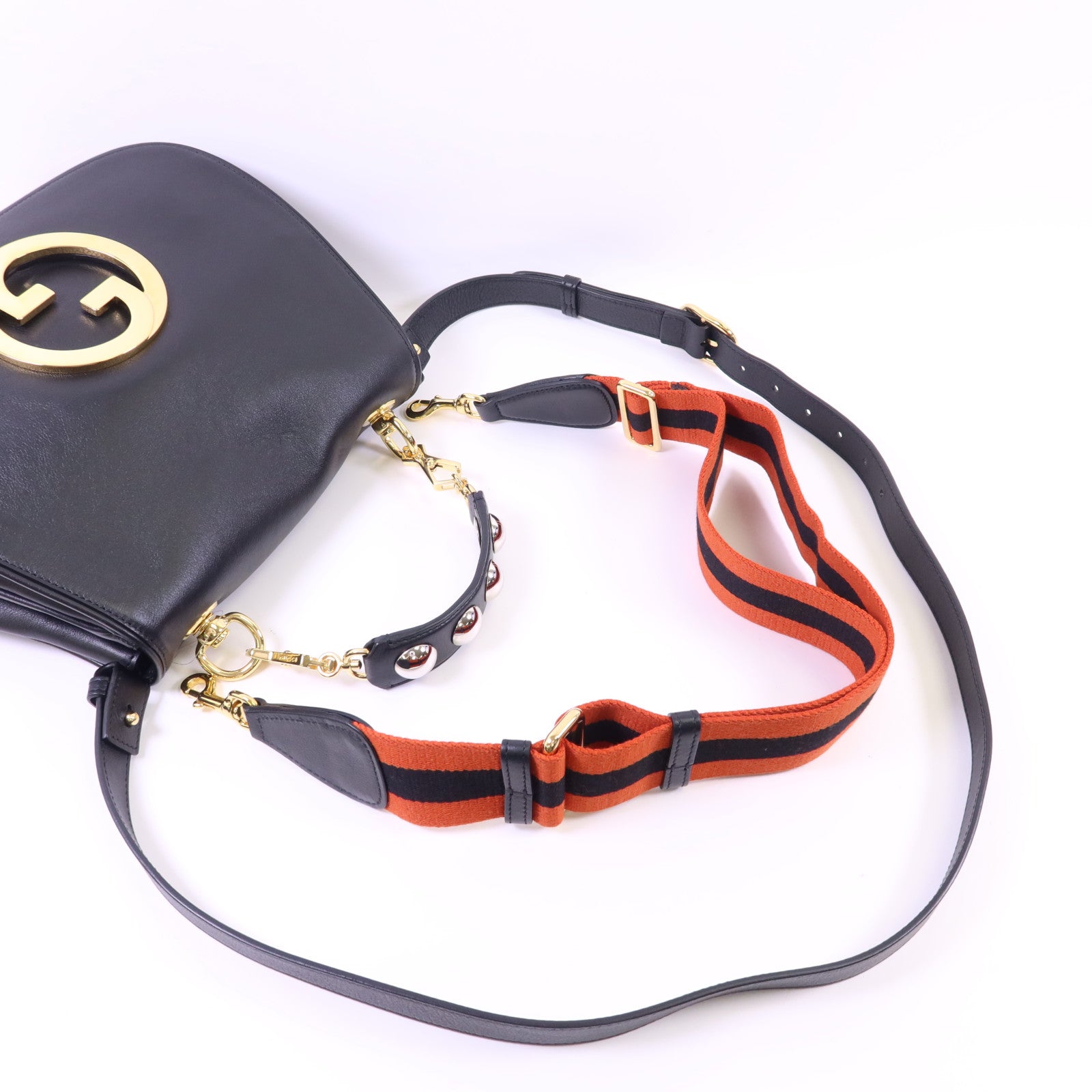 GUCCI 牛皮皮革Blondie金扣手挽肩背兩用袋