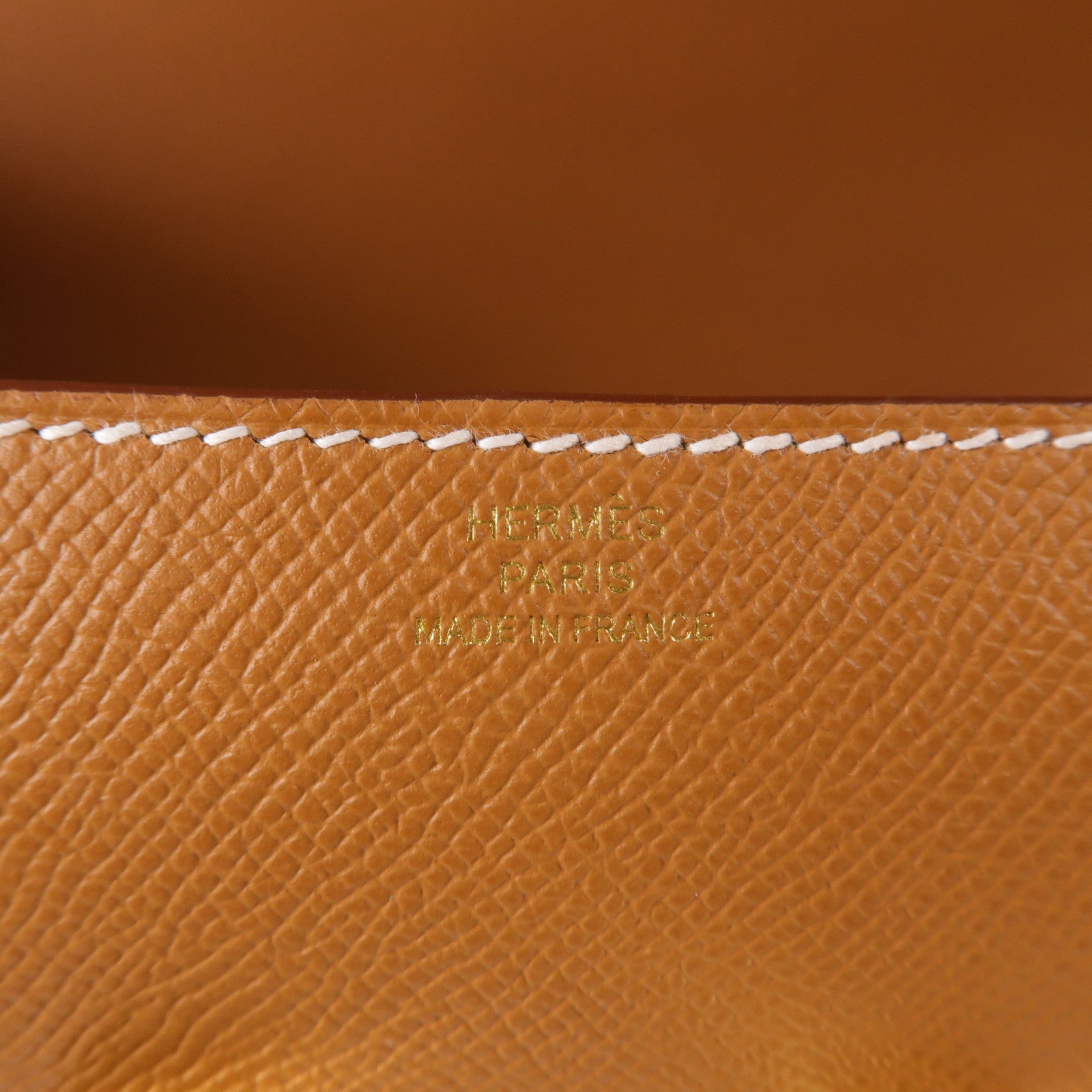 HERMES 【激減優惠】Epsom皮革Constance Elan肩背袋Gold