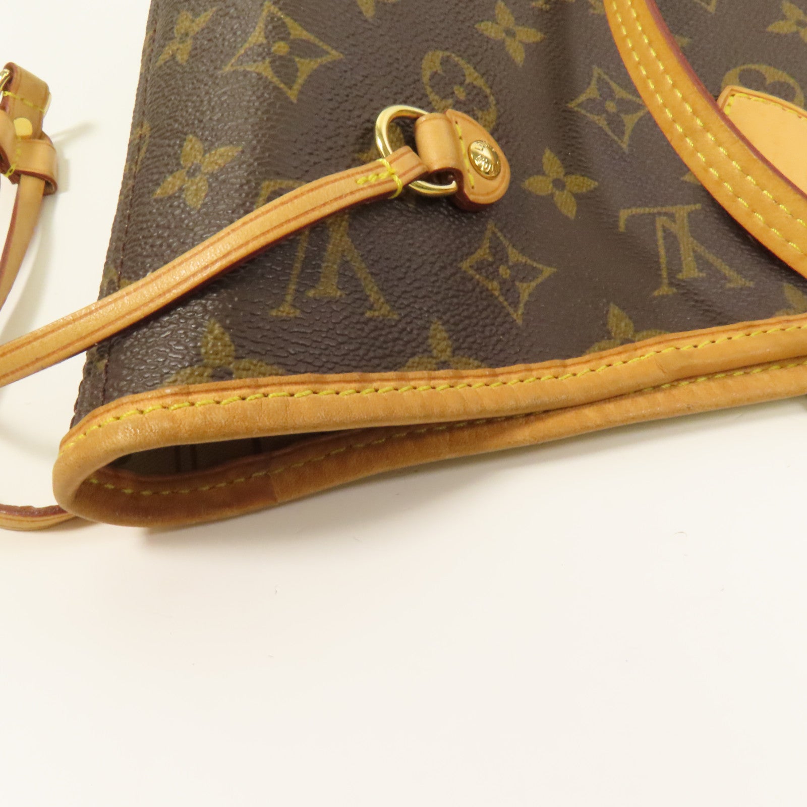 LOUIS VUITTON Monogram Neverfull MM金扣手挽袋