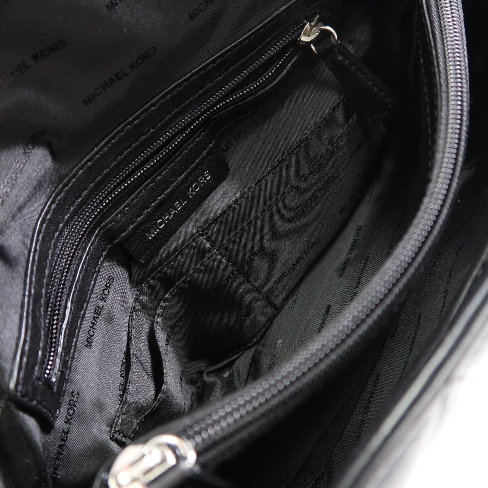 Michael Kors 牛皮皮革Chain Shoulder銀扣鏈帶肩背袋
