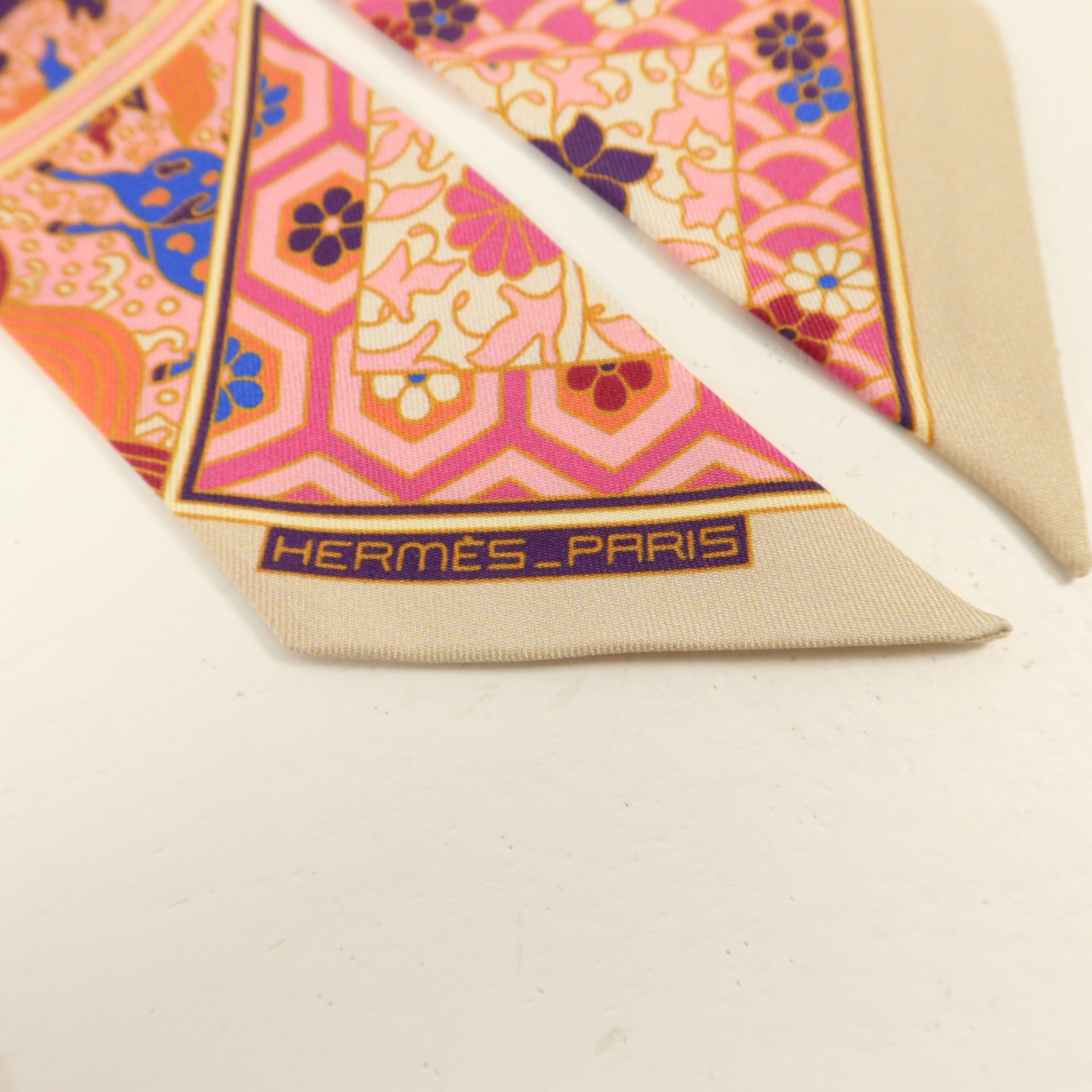 HERMES 絲質Twilly絲巾