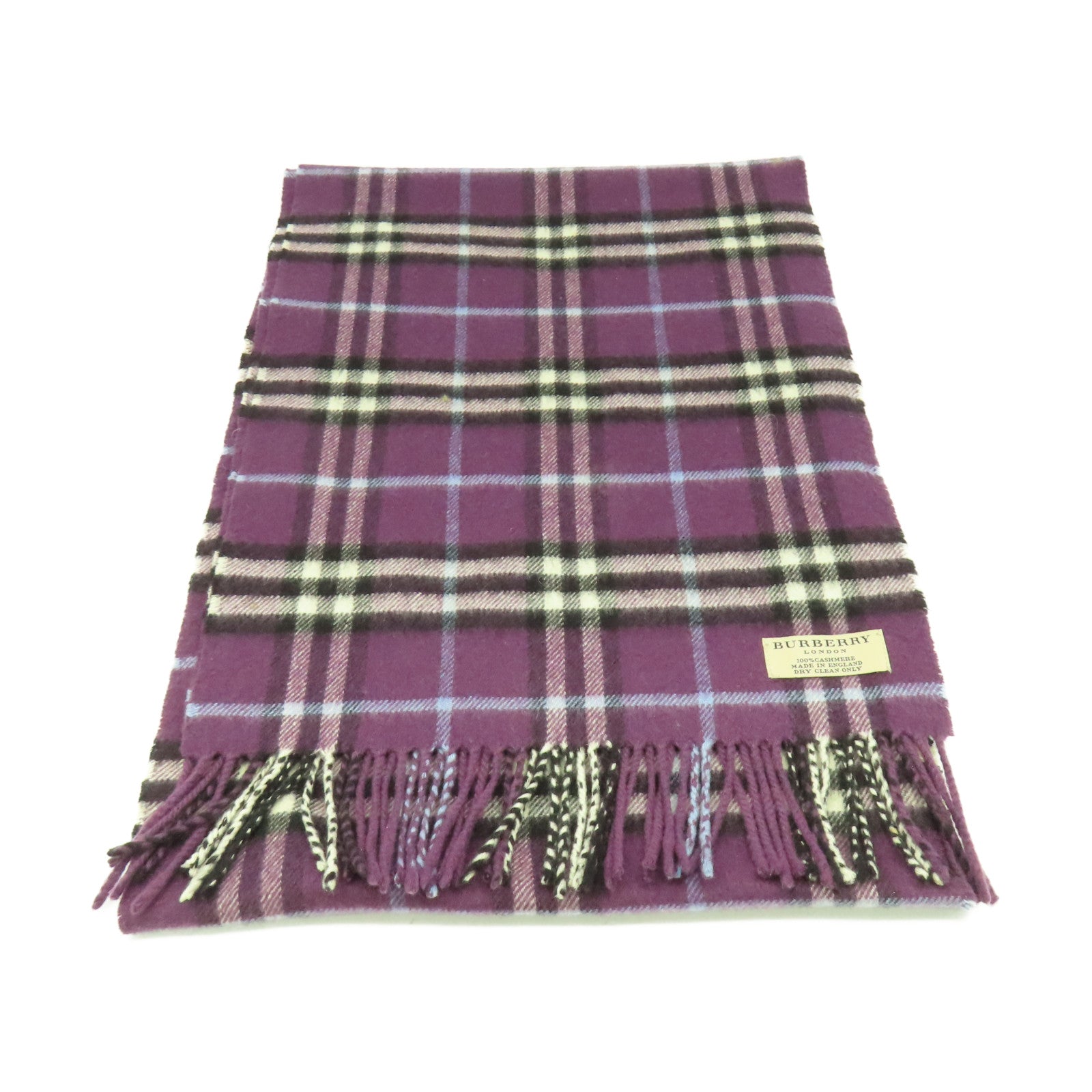 BURBERRY 【激減優惠】羊絨Scarf圍巾米色/紫色/彩色