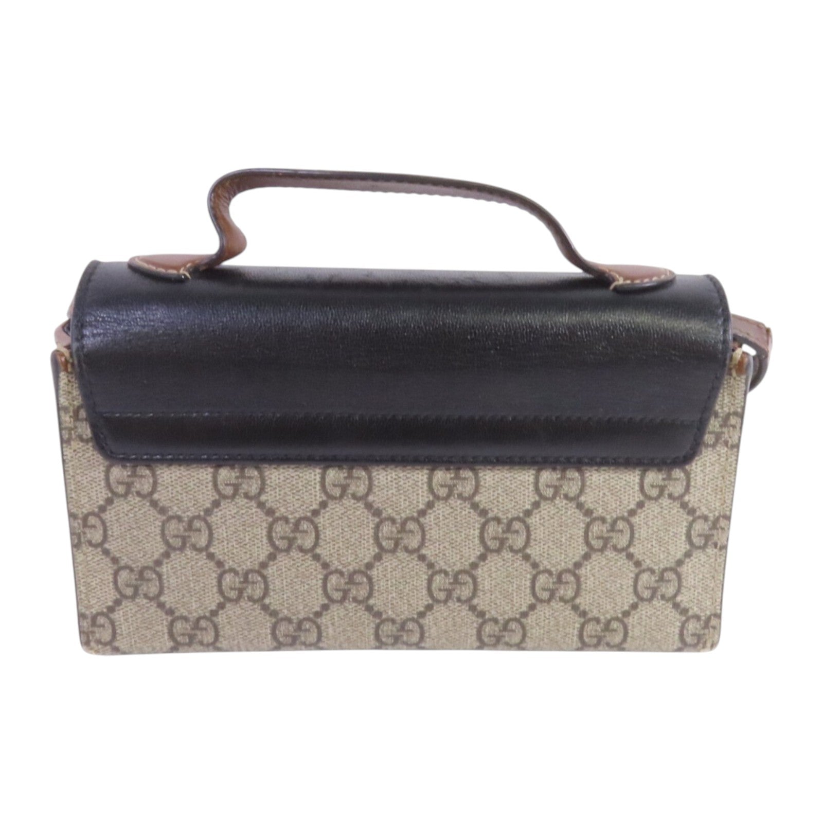 GUCCI 塗層帆布Padlock Mini金扣手挽肩背兩用袋