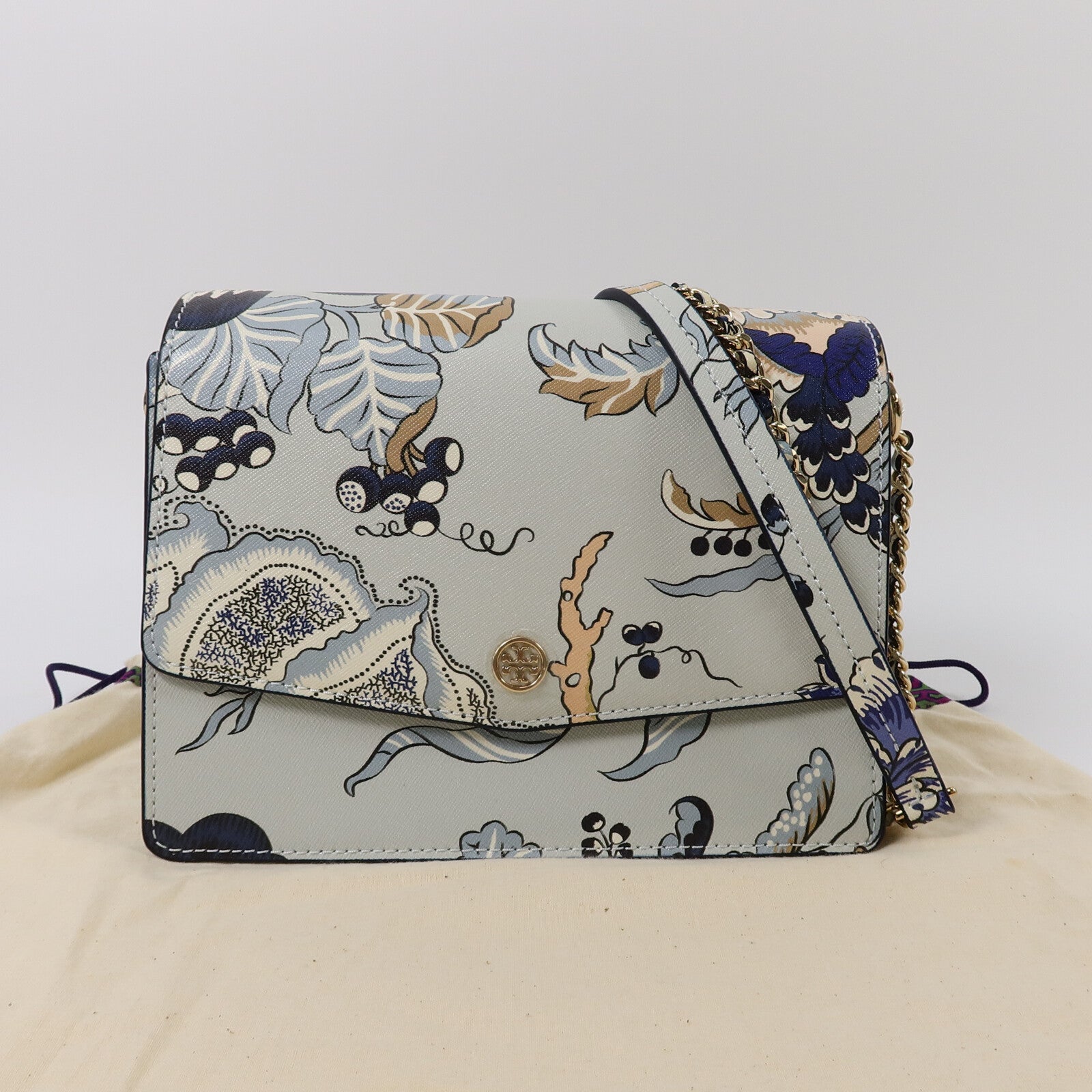 Tory Burch Saffiano皮革Shoulder Bag鏈帶肩背袋