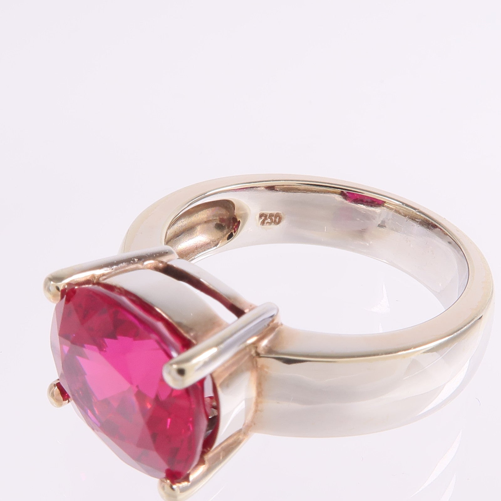 JEWELRY 【激減優惠】18K白金Color Stone Ring彩色寶石戒指US#6.75