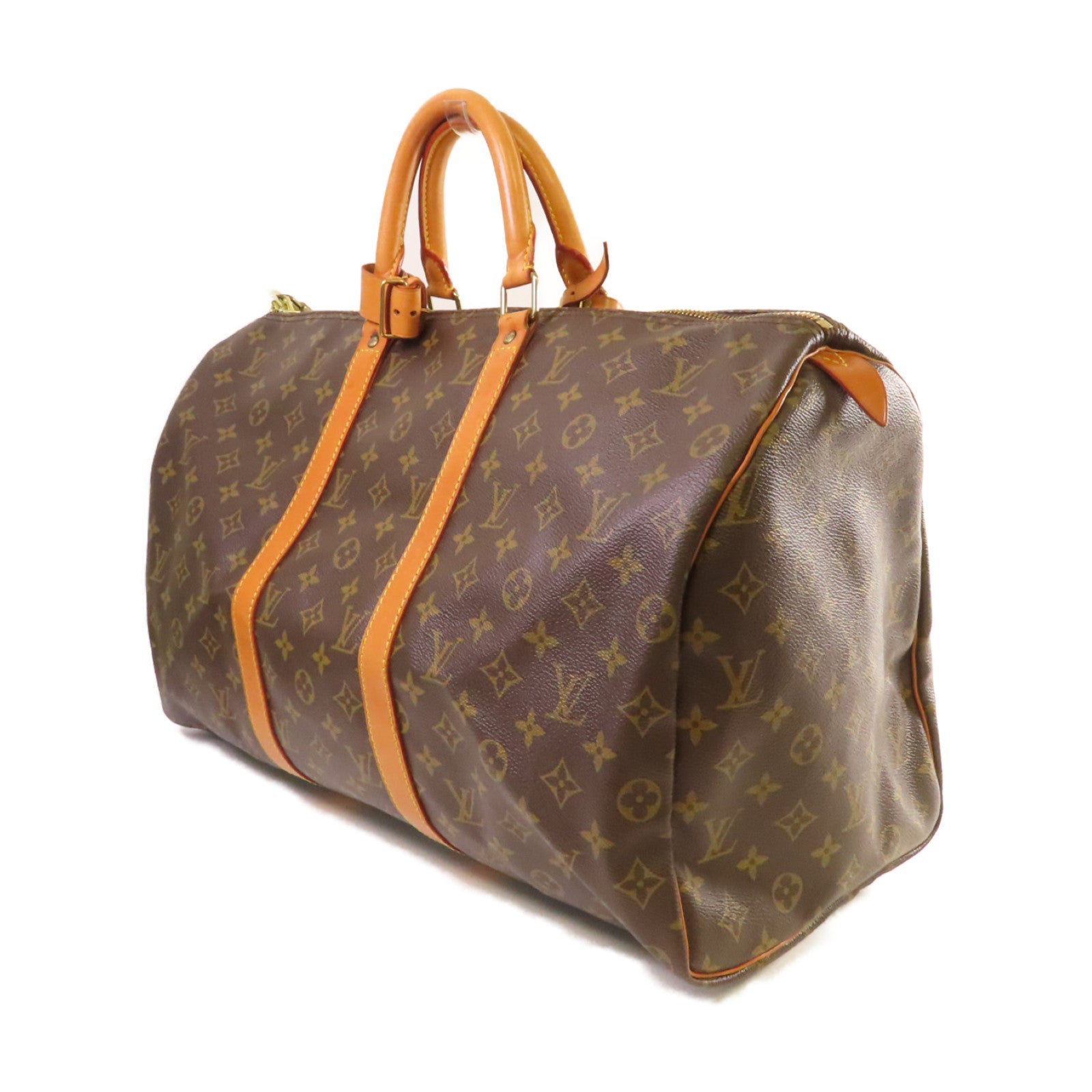 LOUIS VUITTON 【激減優惠】Monogram Keepall 50 Boston Bag金扣手挽袋啡色