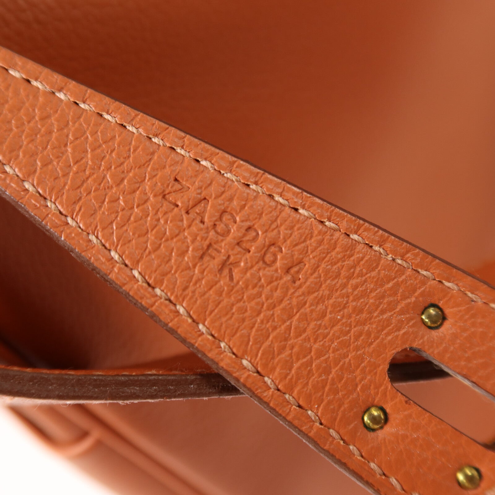 HERMES Evercolor皮革Lindy 26金扣手挽肩背兩用袋Cuivre