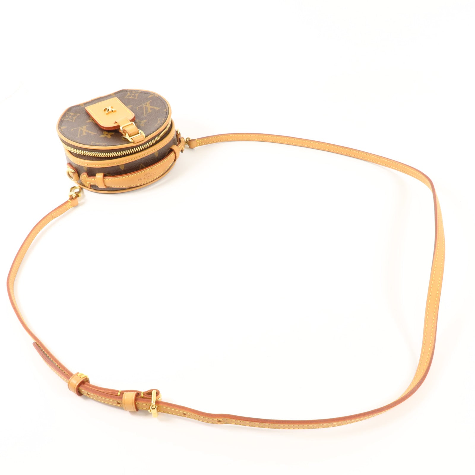 LOUIS VUITTON Monogram Mini Boite Chapeau金扣手挽肩背兩用袋