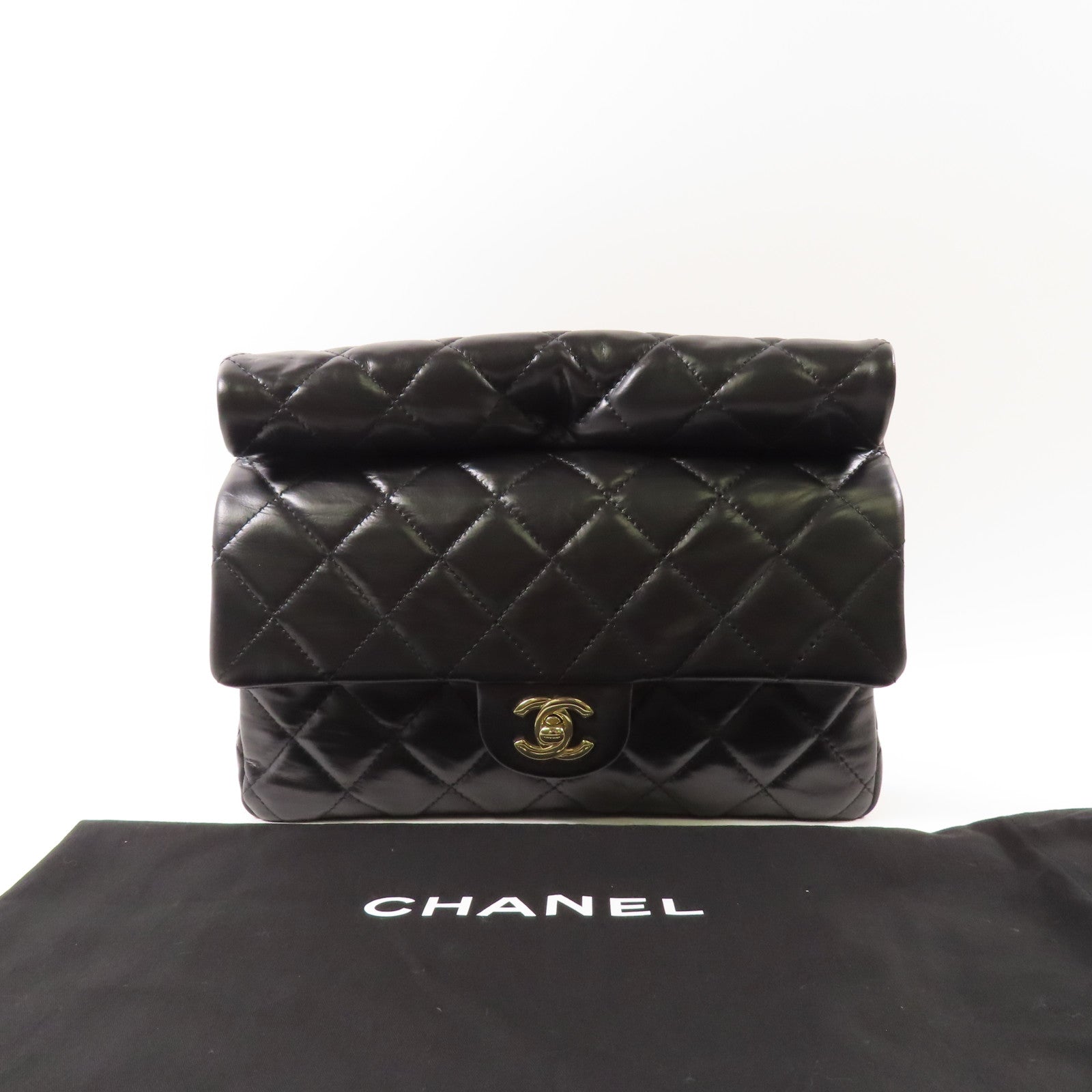 CHANEL 【激減優惠】羊皮皮革Clutch金扣手拿包