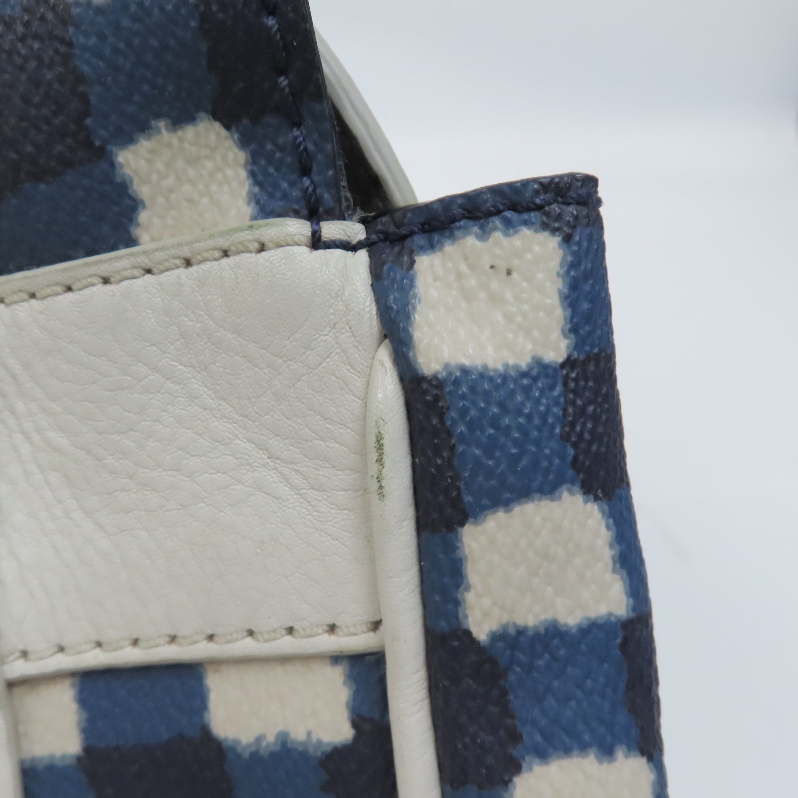 MARC BY MARC JACOBS (PRICE DOWN) GHW Chain Shoulder Bag 2Way Calfskin Leather Blue/White