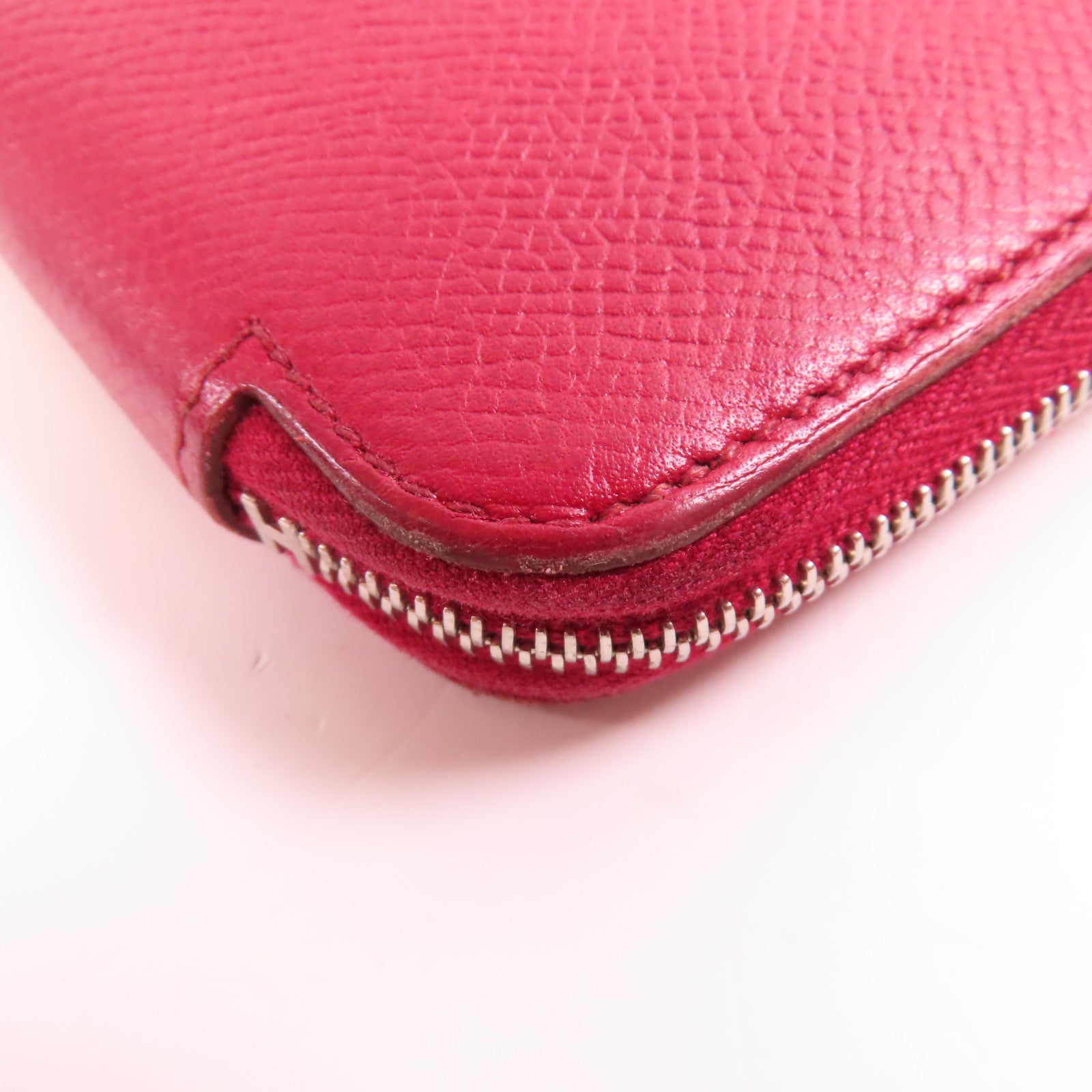 HERMES Epsom皮革Silk In銀扣長錢包