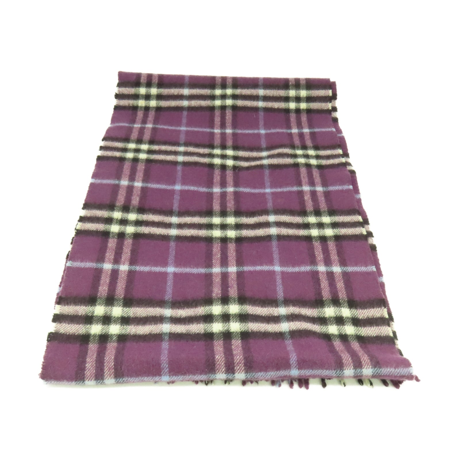 BURBERRY 【激減優惠】羊絨Scarf圍巾米色/紫色/彩色