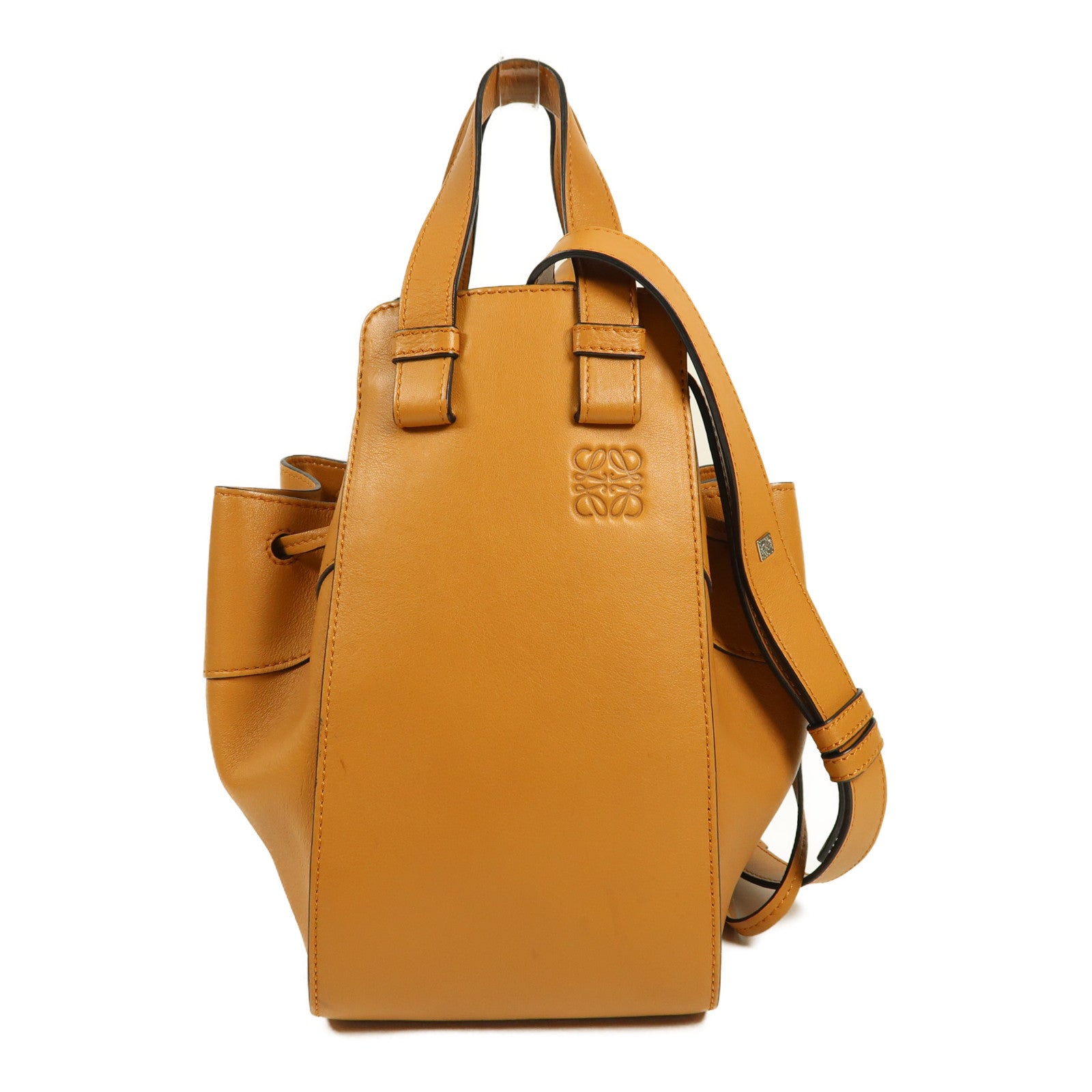 LOEWE 牛皮皮革Hammock銀扣手挽肩背兩用袋