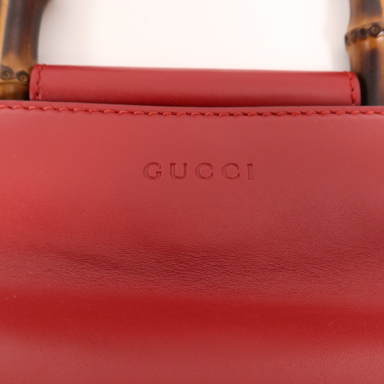 GUCCI 牛皮皮革Bamboo Nymphaea手挽肩背兩用袋