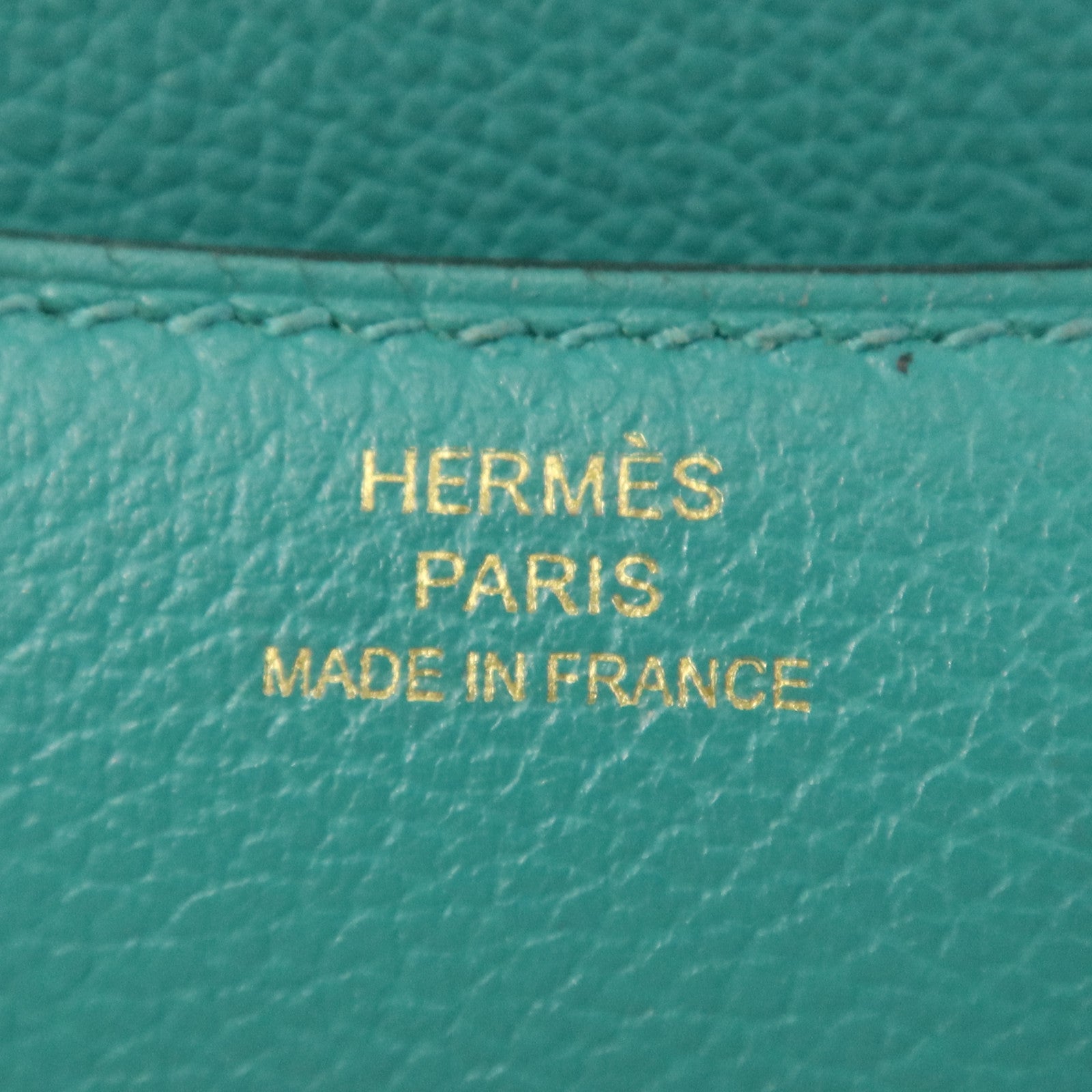 HERMES 【激減優惠】Evercolor皮革Constance Mini金扣肩背袋Vert Vertigo