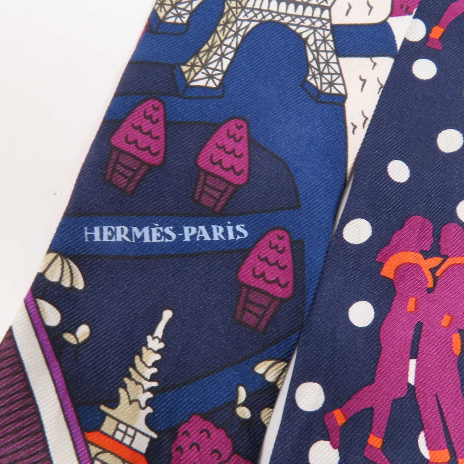 HERMES 絲質Twilly絲巾