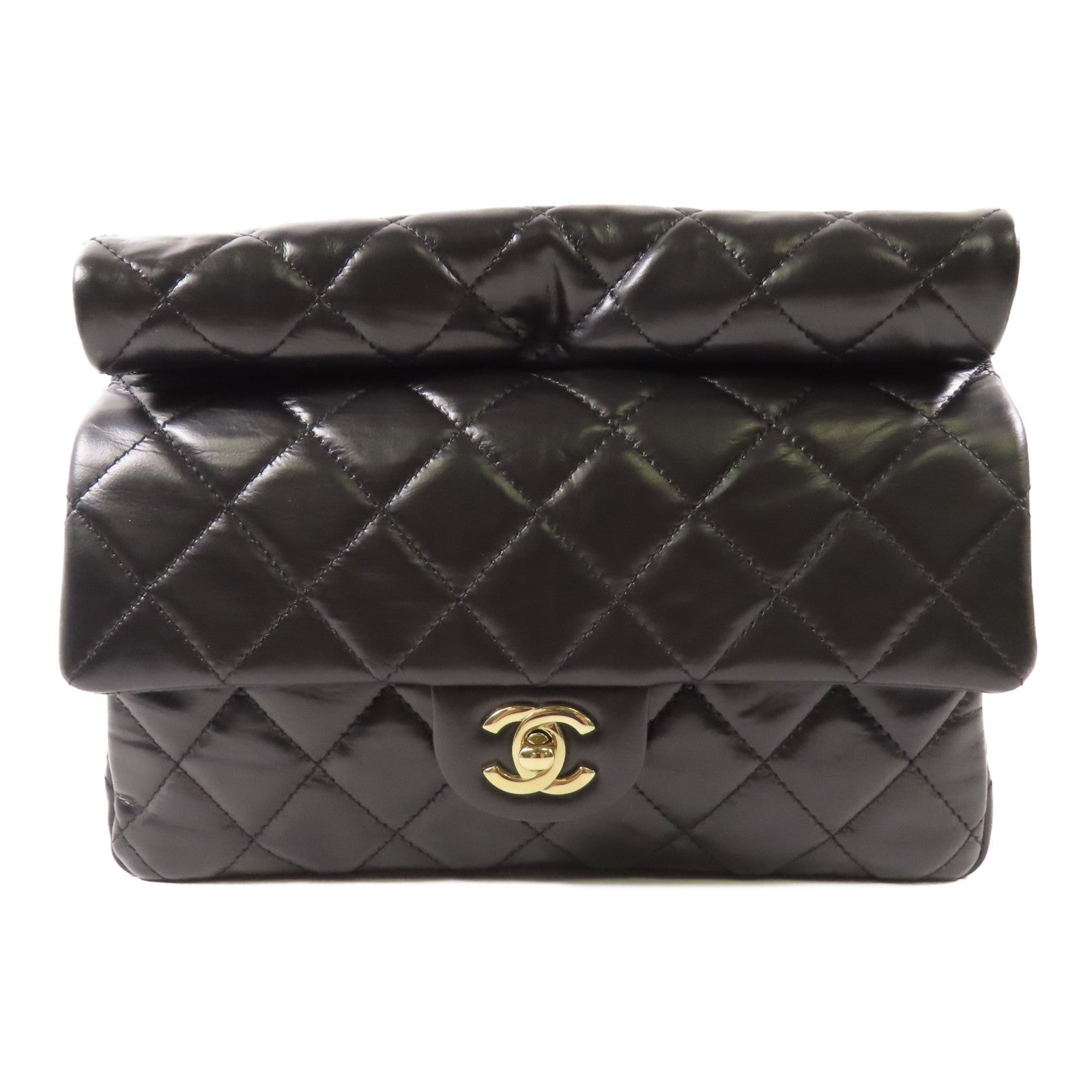 CHANEL 【激減優惠】羊皮皮革Clutch金扣手拿包