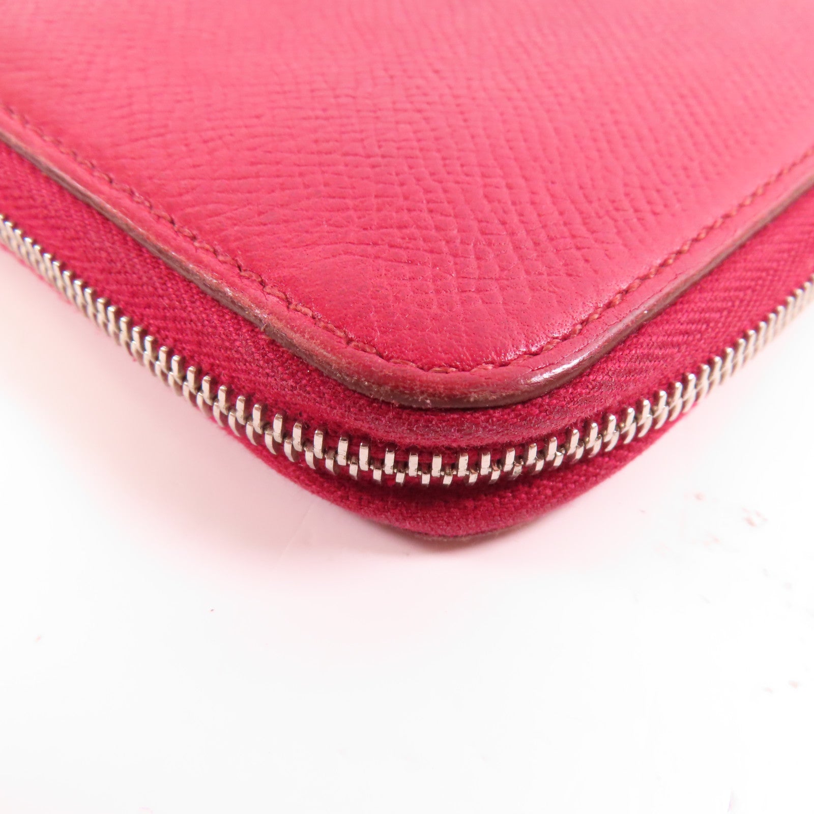 HERMES Epsom皮革Silk In銀扣長錢包