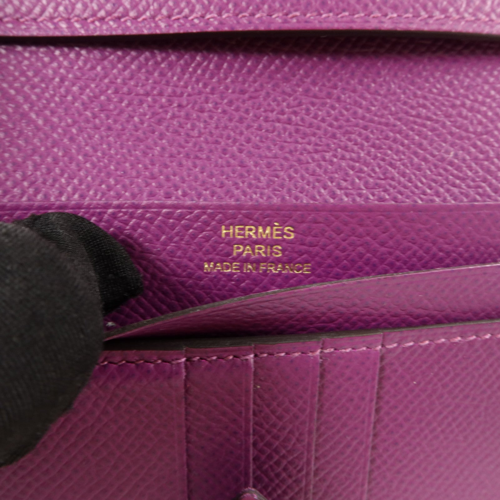 HERMES Epsom皮革Bearn Wallet錢包Anemone