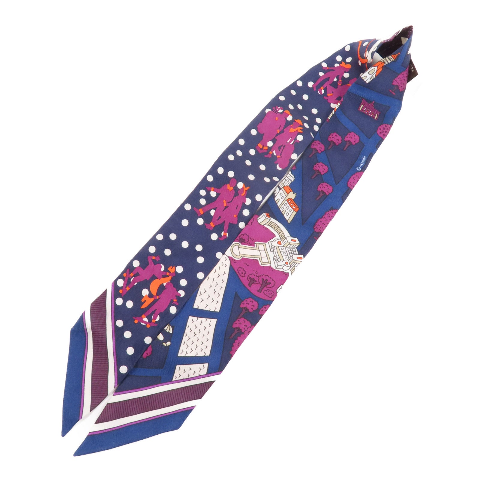 HERMES 絲質Twilly絲巾