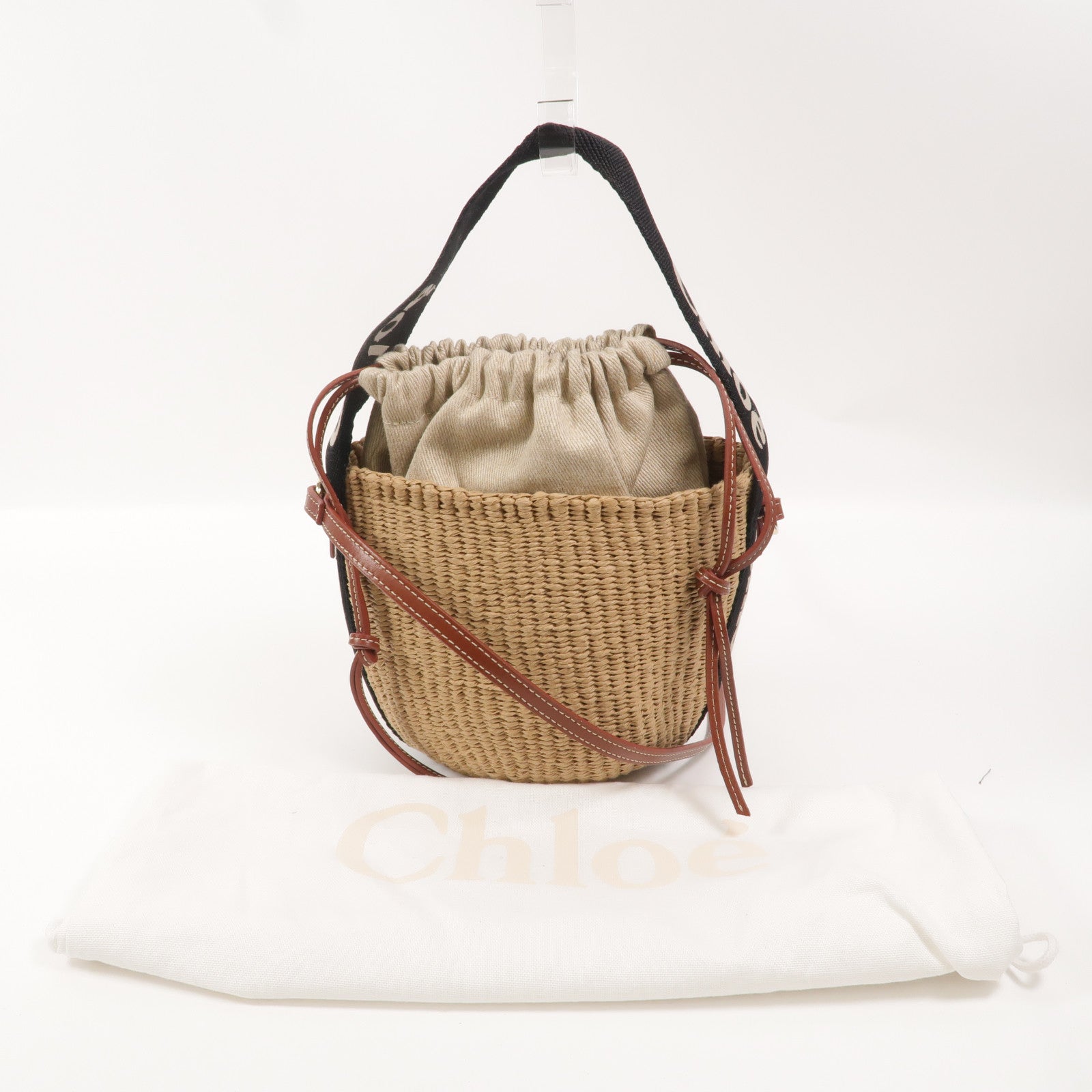 Chloe 藤料Small Woody Basket手挽肩背兩用袋