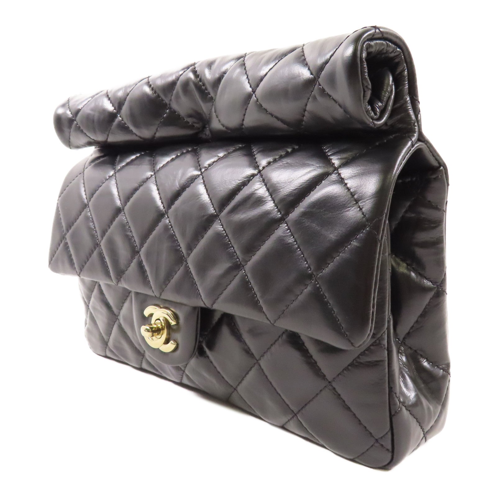 CHANEL 【激減優惠】羊皮皮革Clutch金扣手拿包