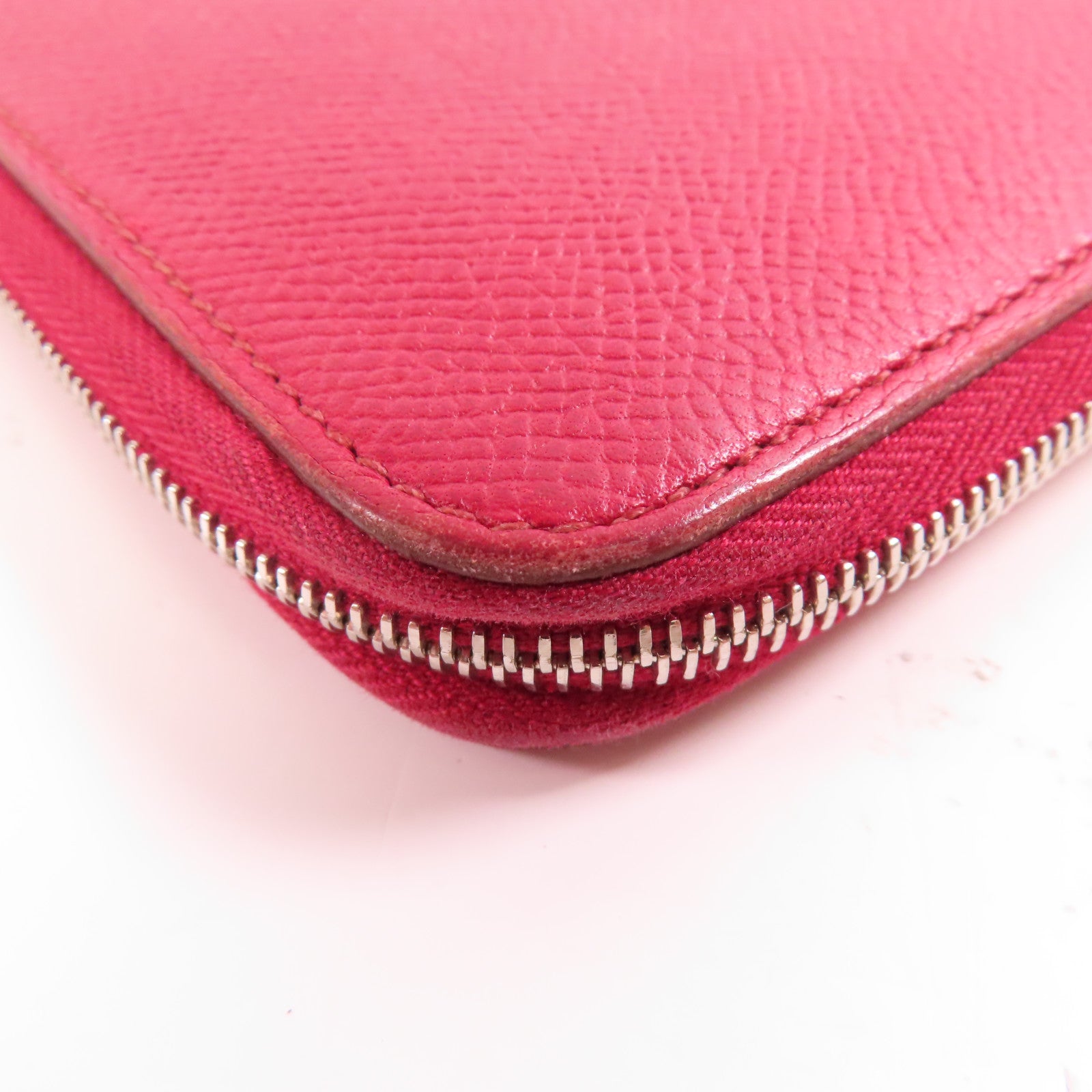 HERMES Epsom皮革Silk In銀扣長錢包