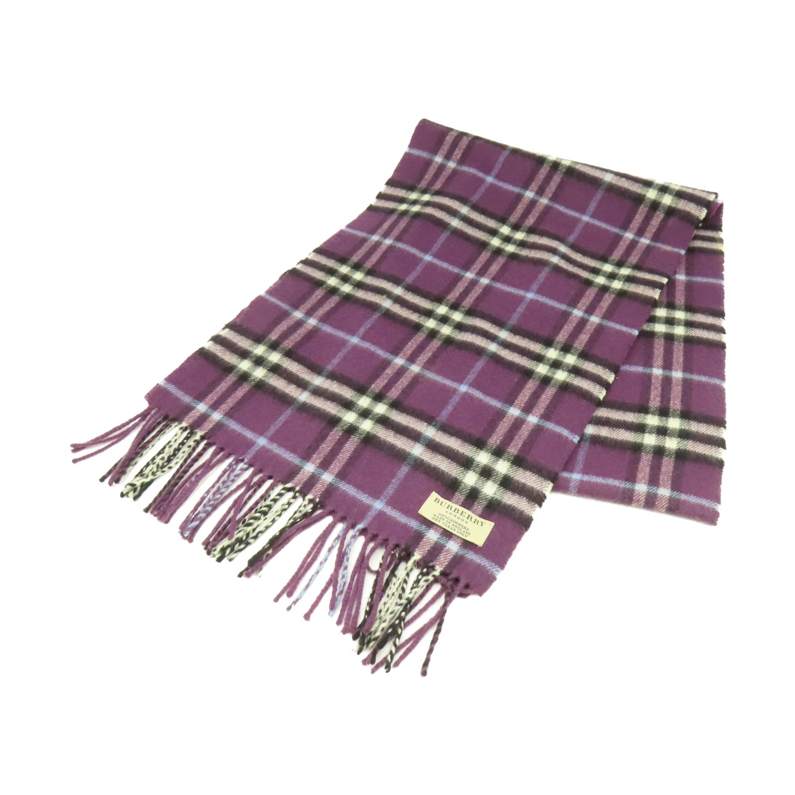 BURBERRY 【激減優惠】羊絨Scarf圍巾米色/紫色/彩色
