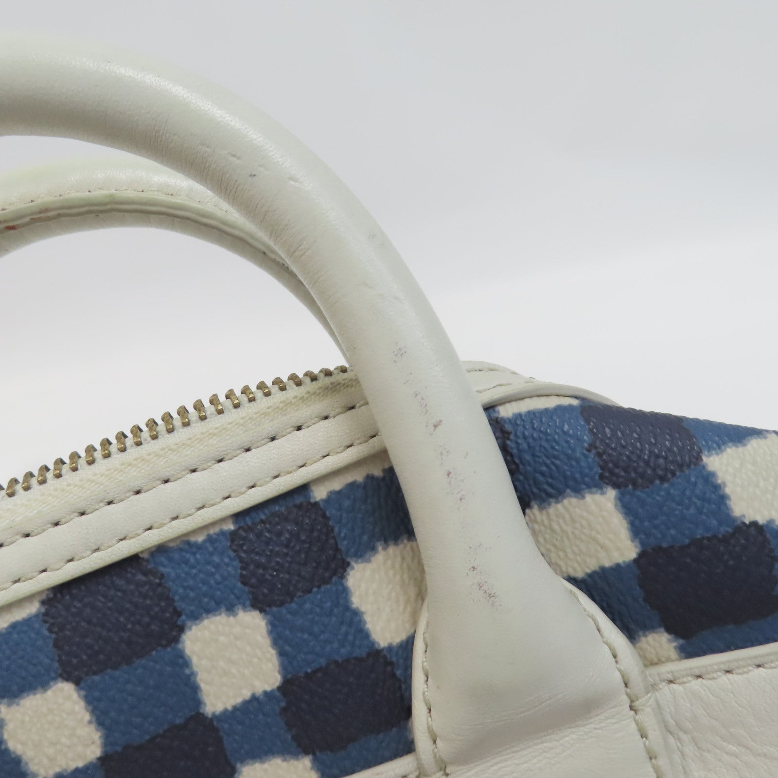 MARC BY MARC JACOBS (PRICE DOWN) GHW Chain Shoulder Bag 2Way Calfskin Leather Blue/White