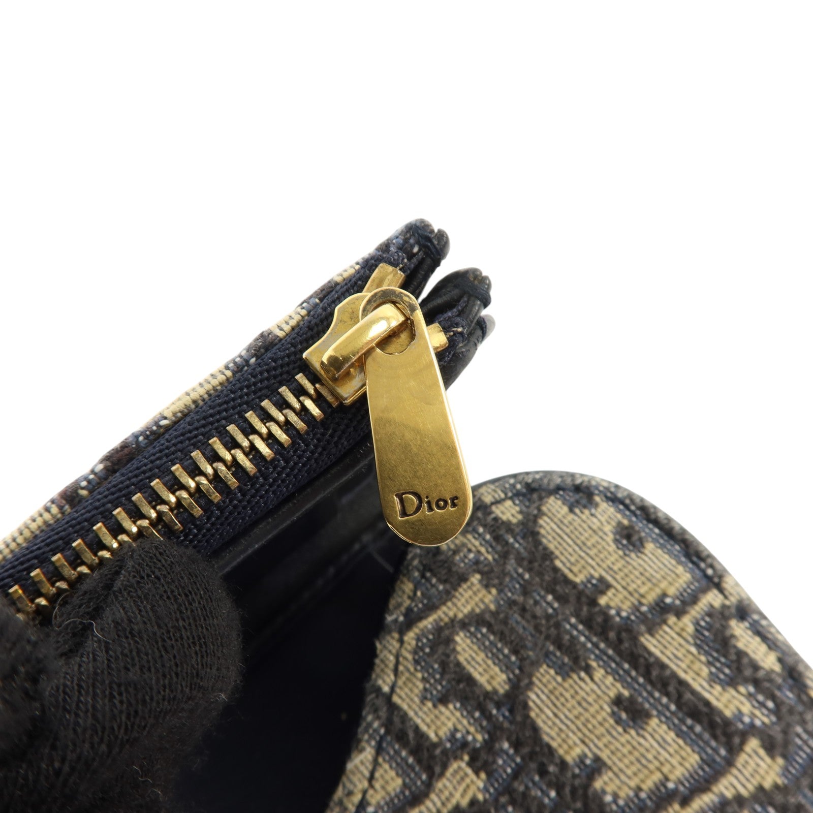 Dior Oblique帆布Saddle Lotus Wallet金扣錢包