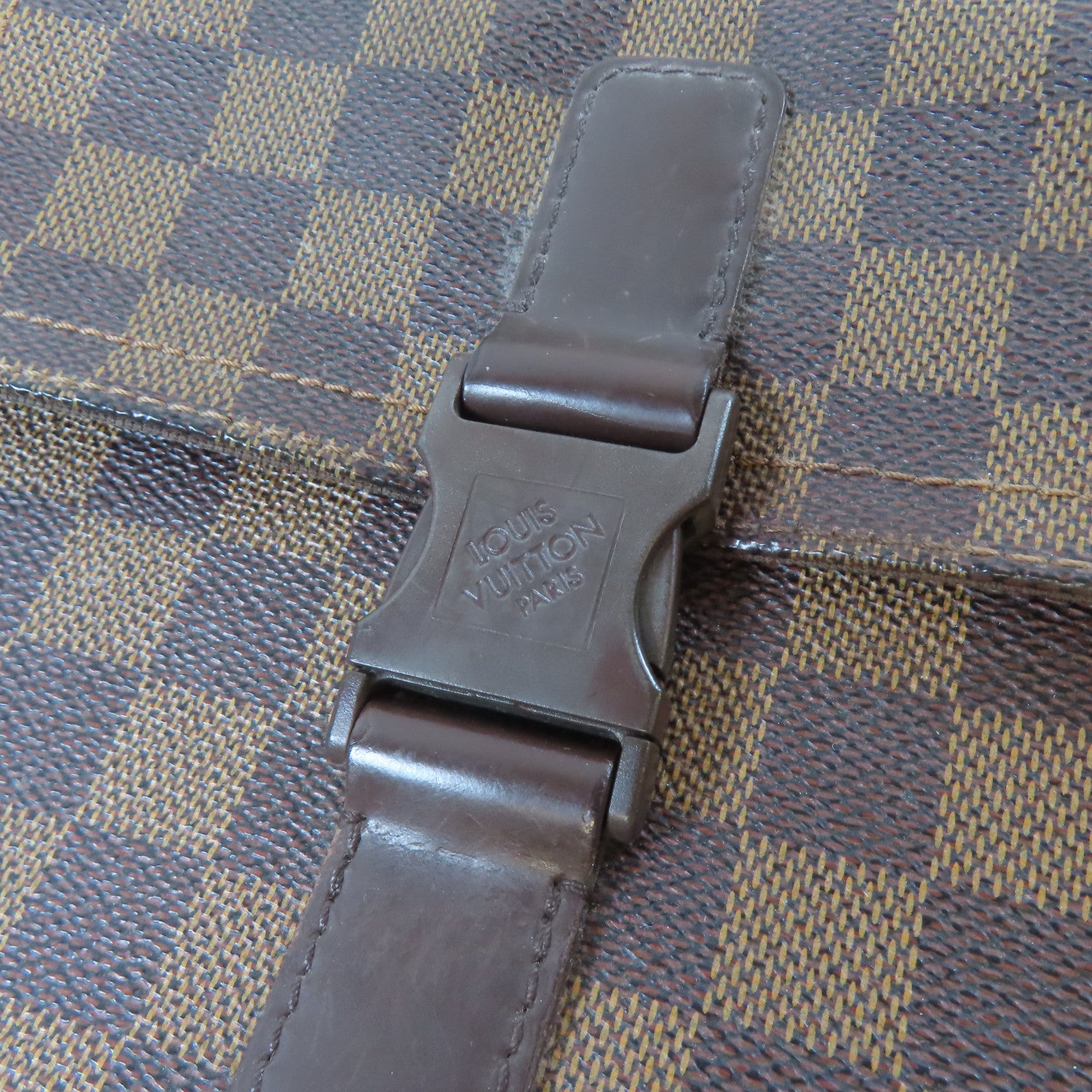LOUIS VUITTON Damier Melville金扣肩背袋啡色