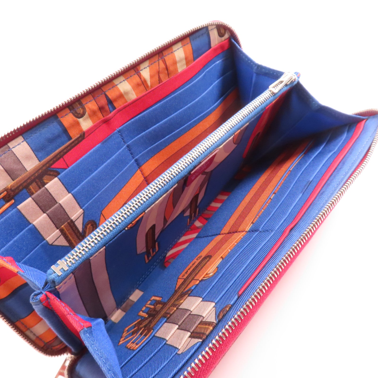 HERMES 【激減優惠】Epsom皮革Silk In銀扣長錢包