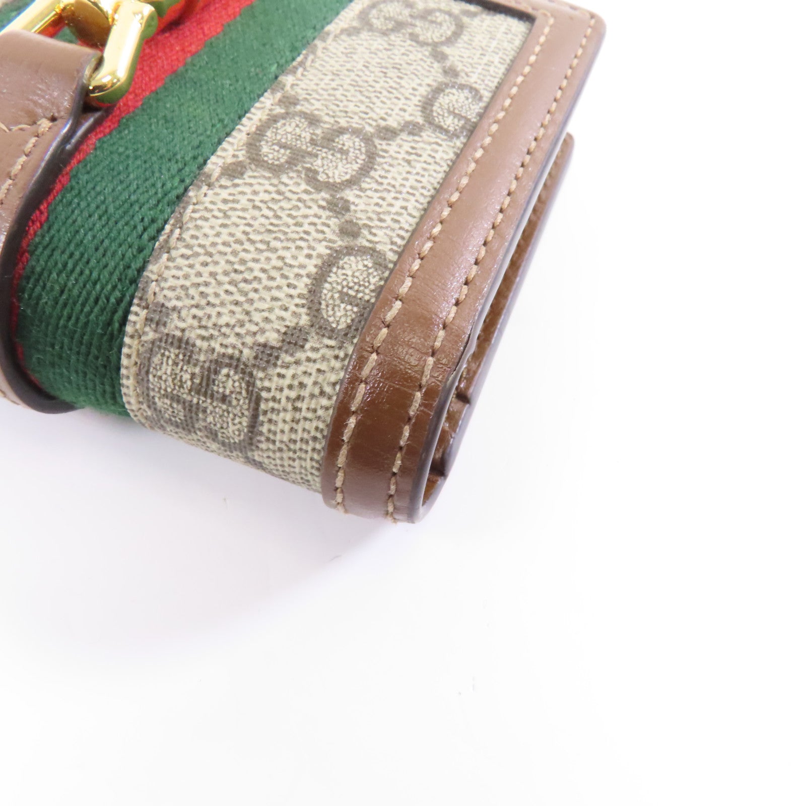 GUCCI 塗層帆布Wallet金扣錢包棕色