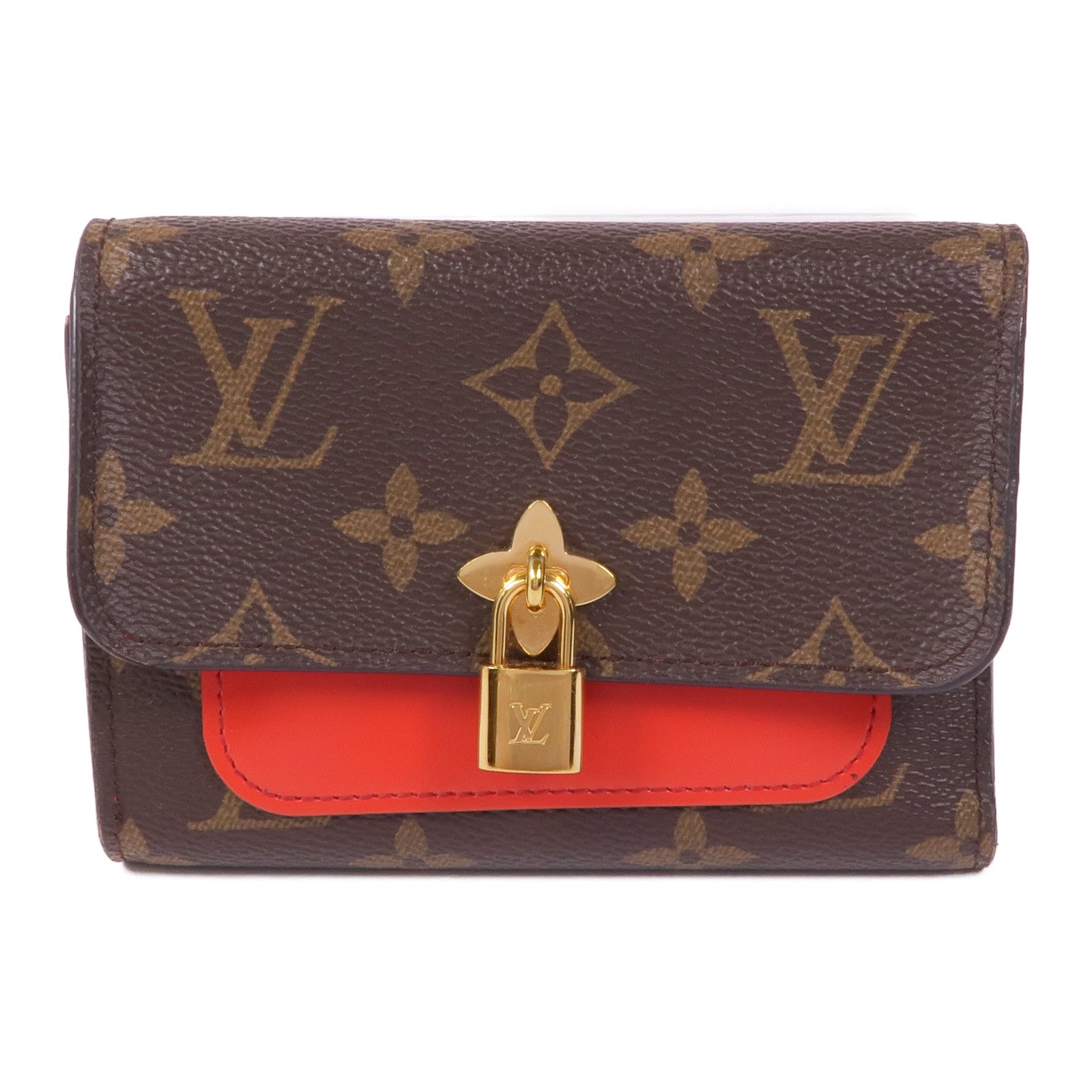 LOUIS VUITTON Monogram Flower金扣錢包