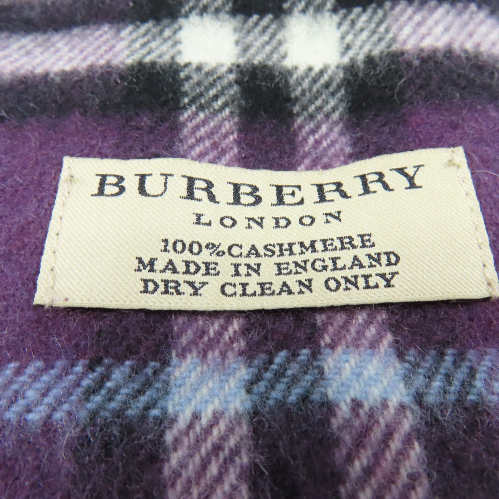 BURBERRY 【激減優惠】羊絨Scarf圍巾米色/紫色/彩色